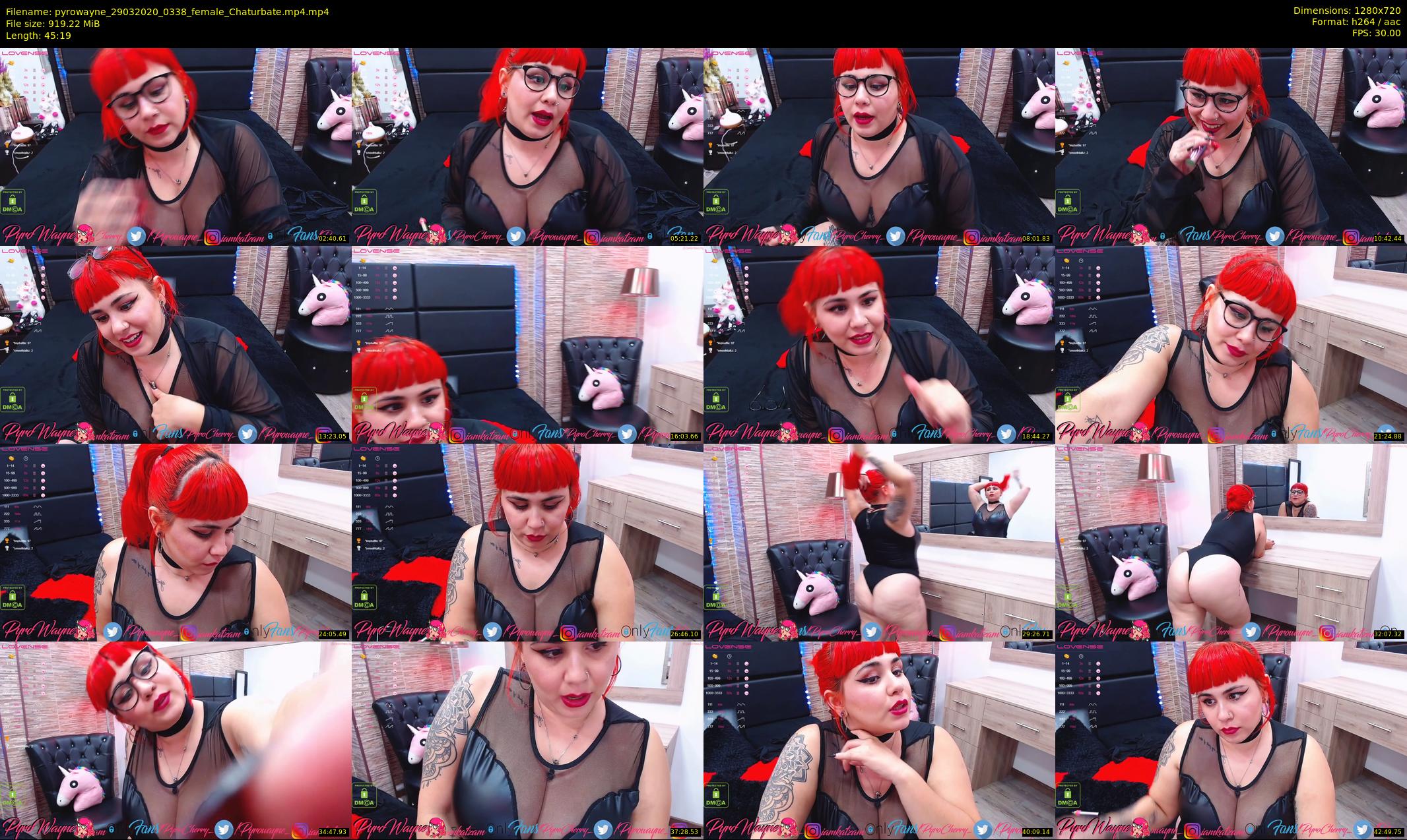 pyrowayne — 46 minute Chaturbate female cam show recording, 720p, Mar 29, 2020