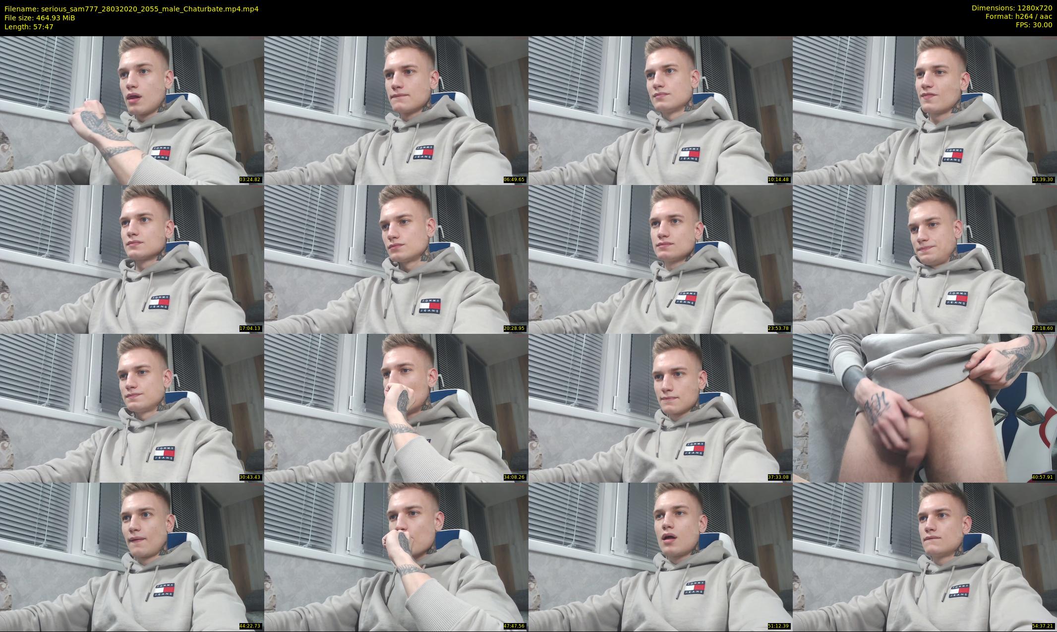 serious_sam777 — 58 minute Chaturbate male cam show recording, 720p, Mar 28, 2020