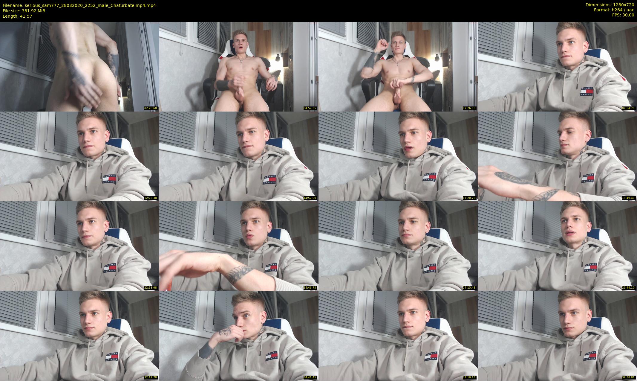 serious_sam777 — 42 minute Chaturbate male cam show recording, 720p, Mar 28, 2020
