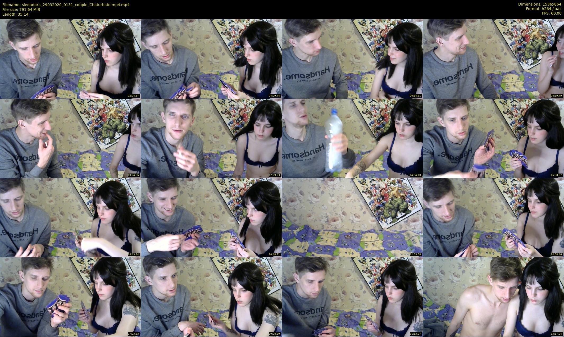 sledadora — 36 minute Chaturbate couple cam show recording, 720p, Mar 29, 2020
