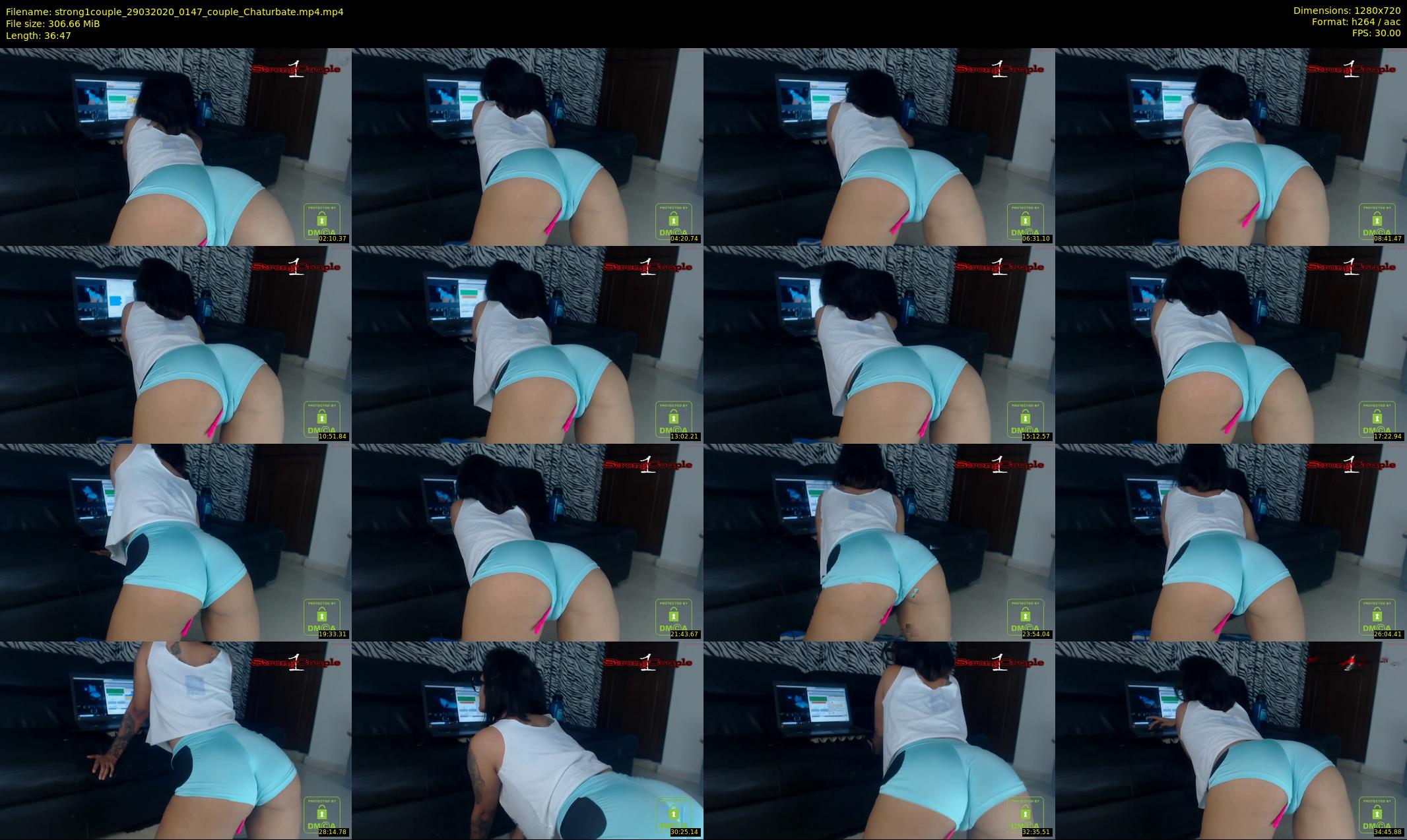 strong1couple — 37 minute Chaturbate couple cam show recording, 720p, Mar 29, 2020