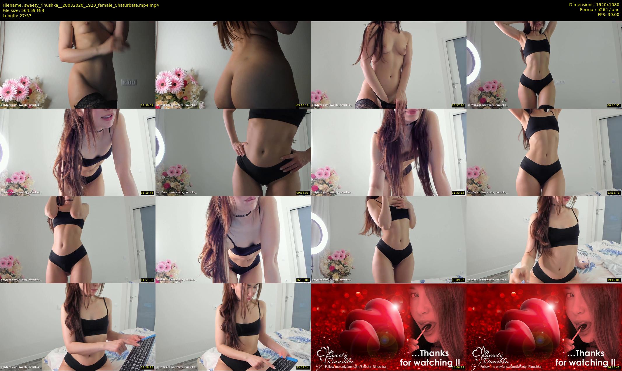 sweety_rinushka_ — 28 minute Chaturbate female cam show recording, 1080p, Mar 28, 2020