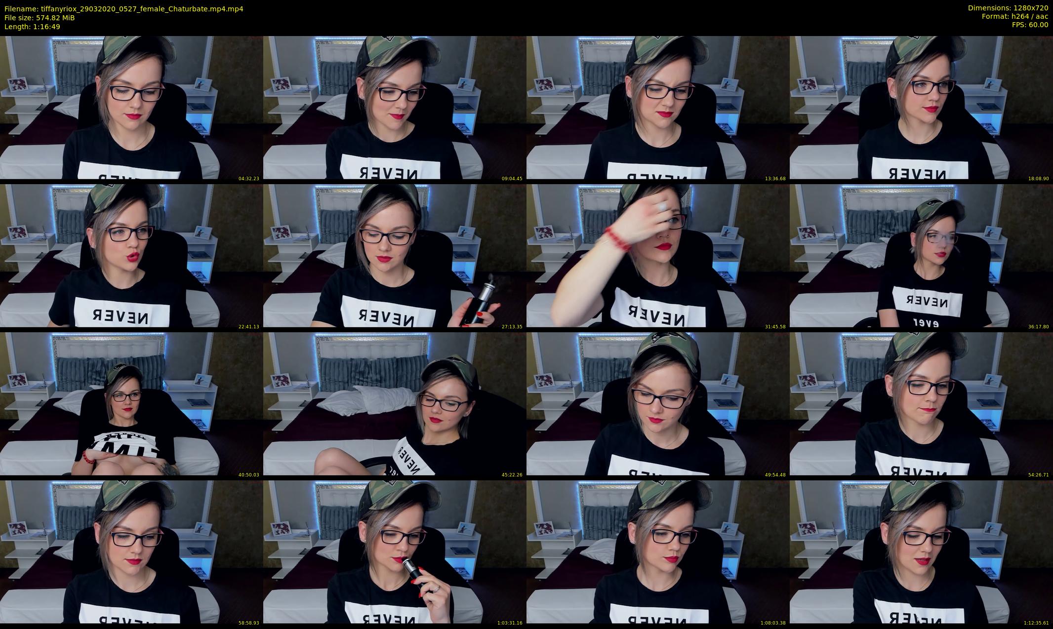tiffanyriox — 77 minute Chaturbate female cam show recording, 720p, Mar 29, 2020
