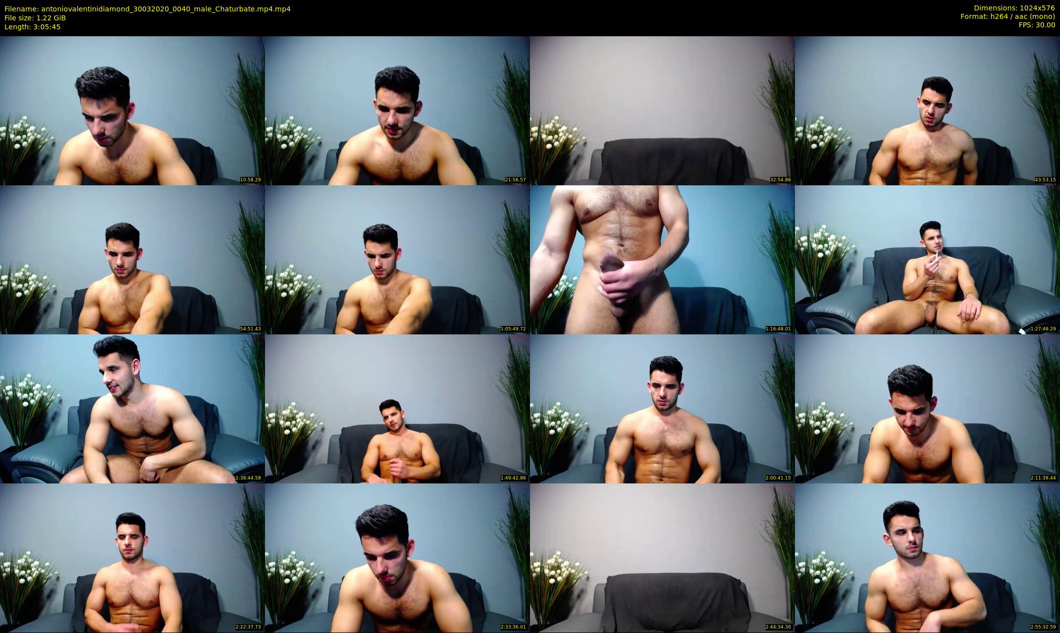 antoniovalentinidiamond — 186 minute Chaturbate male cam show recording, 480p, Mar 30, 2020