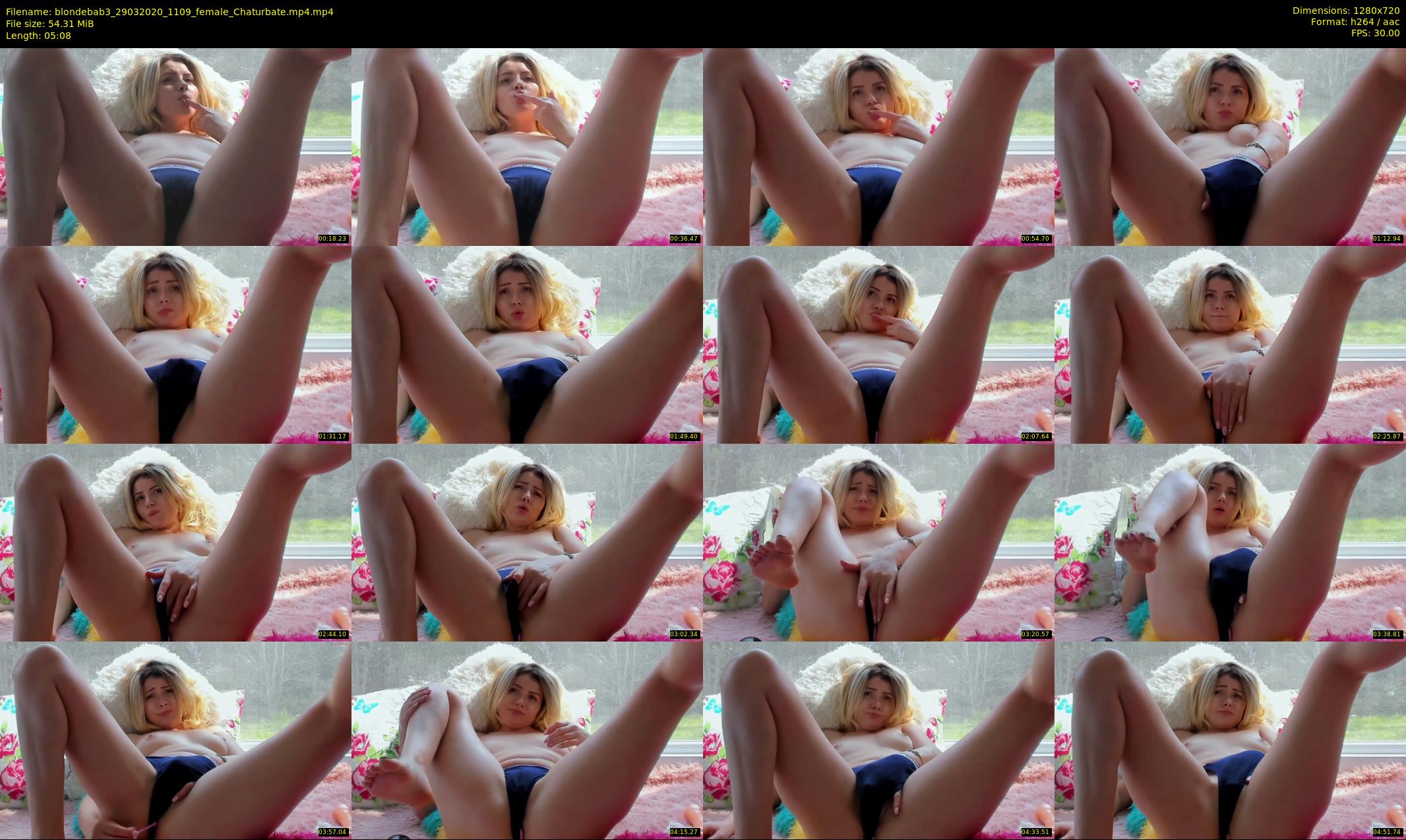 blondebab3 — 6 minute Chaturbate female cam show recording, 720p, Mar 29, 2020