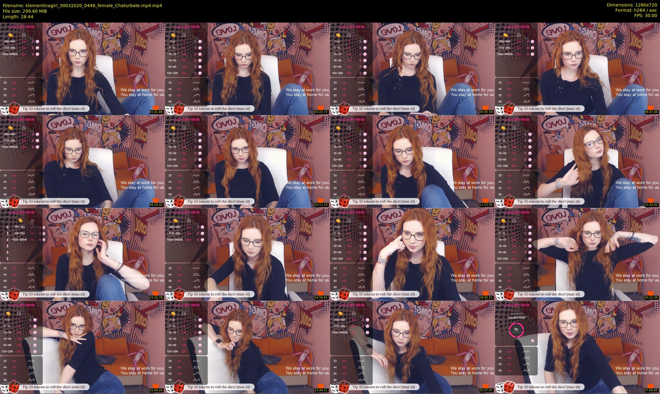 klementinagirl — 29 minute Chaturbate female cam show recording, 720p, Mar 30, 2020