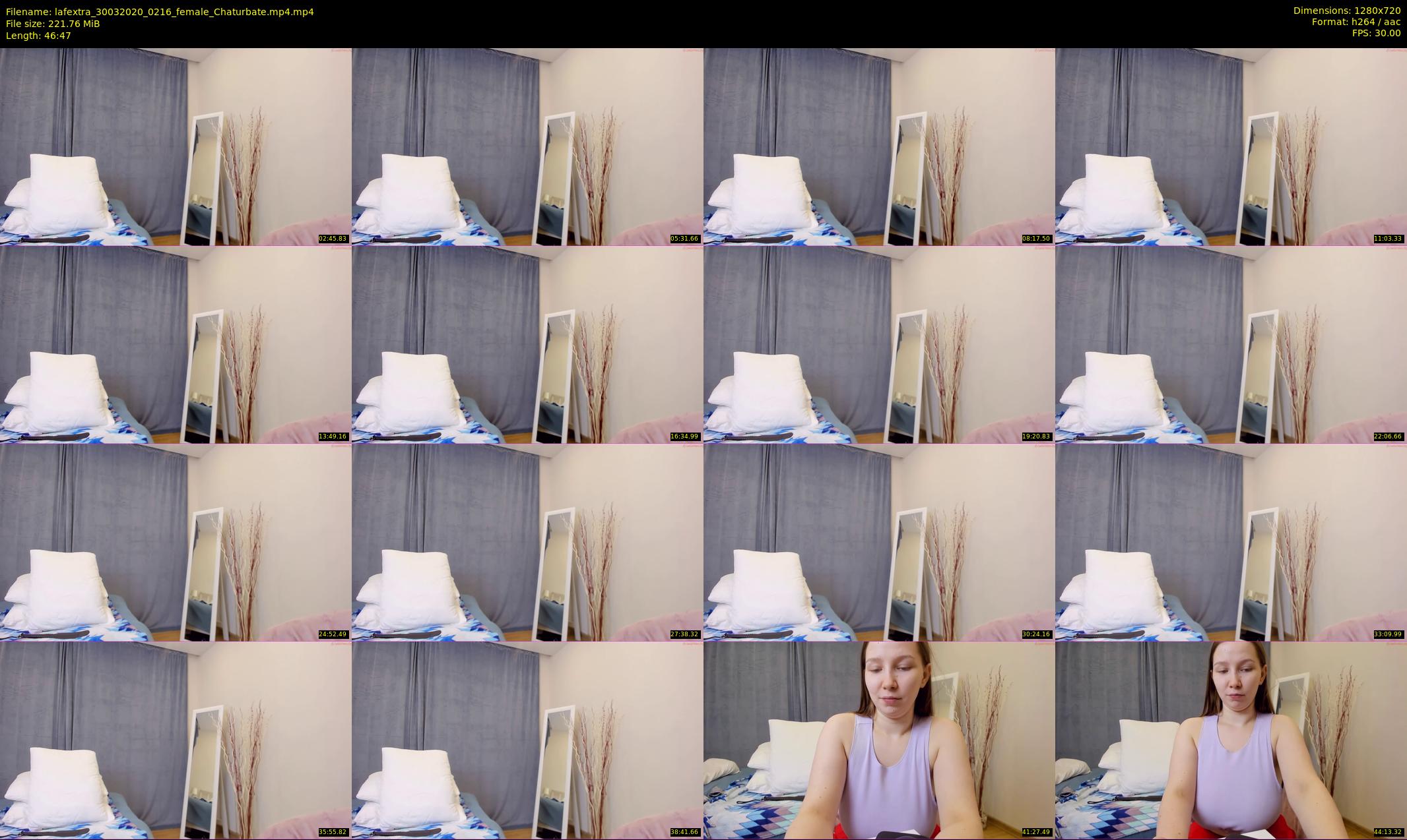 lafextra — 47 minute Chaturbate female cam show recording, 720p, Mar 30, 2020