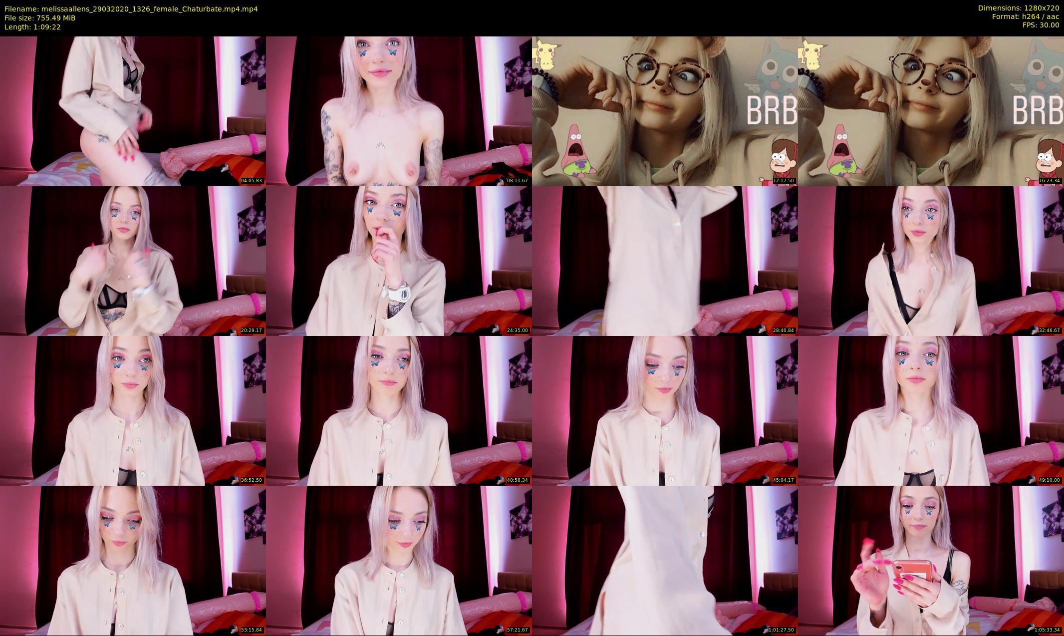 melissaallens — 70 minute Chaturbate female cam show recording, 720p, Mar 29, 2020
