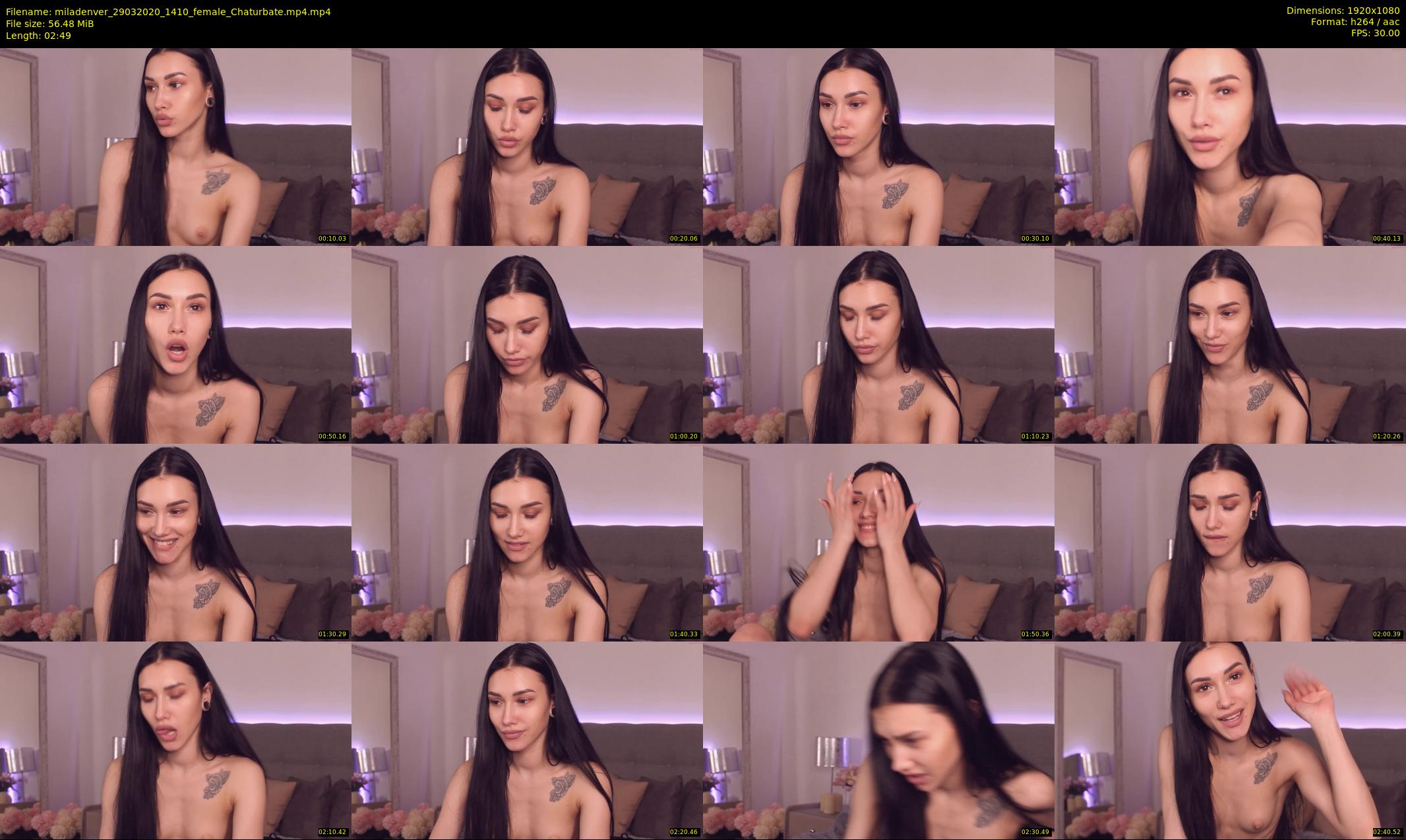 miladenver — 3 minute Chaturbate female cam show recording, 1080p, Mar 29, 2020