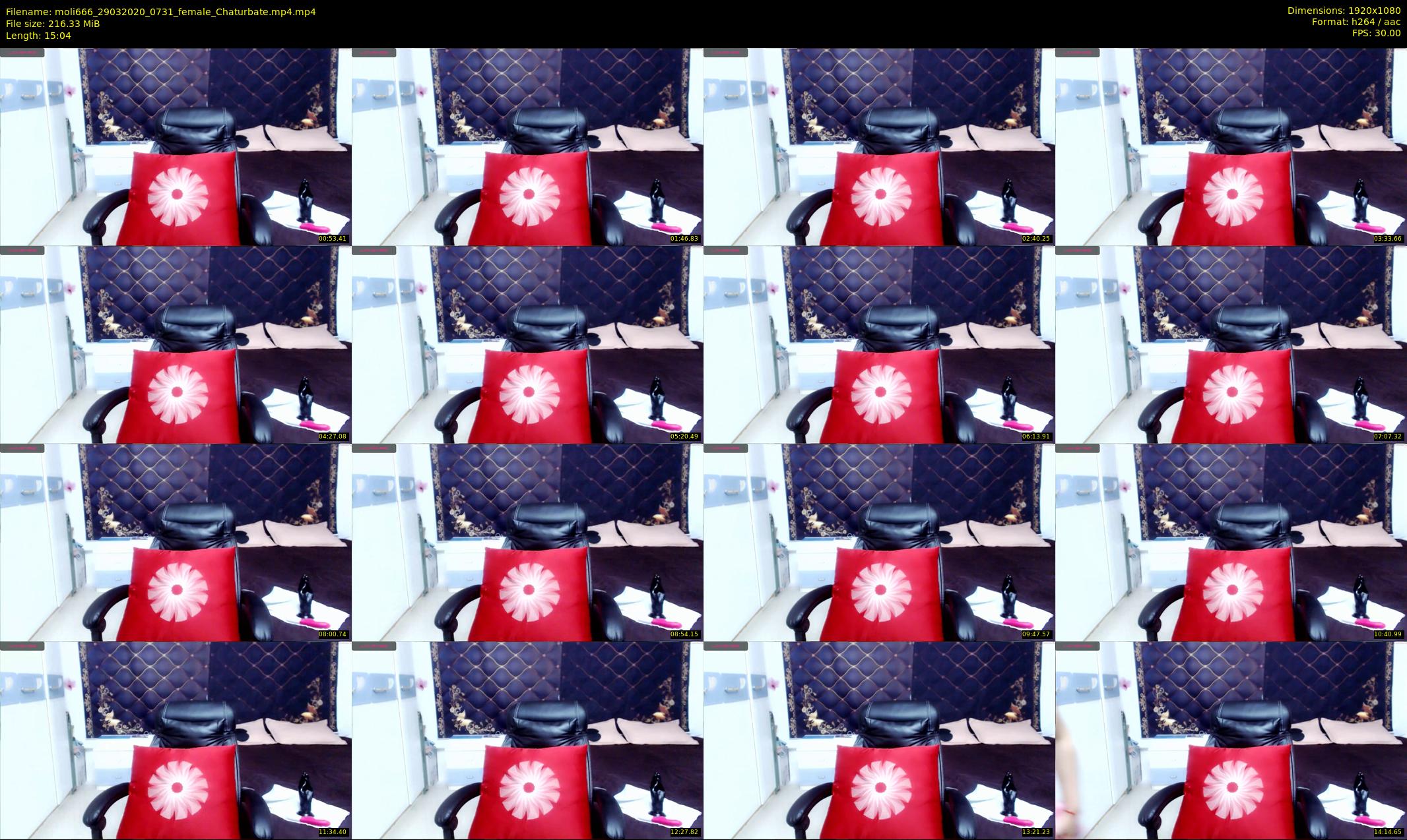 moli666 — 16 minute Chaturbate female cam show recording, 1080p, Mar 29, 2020