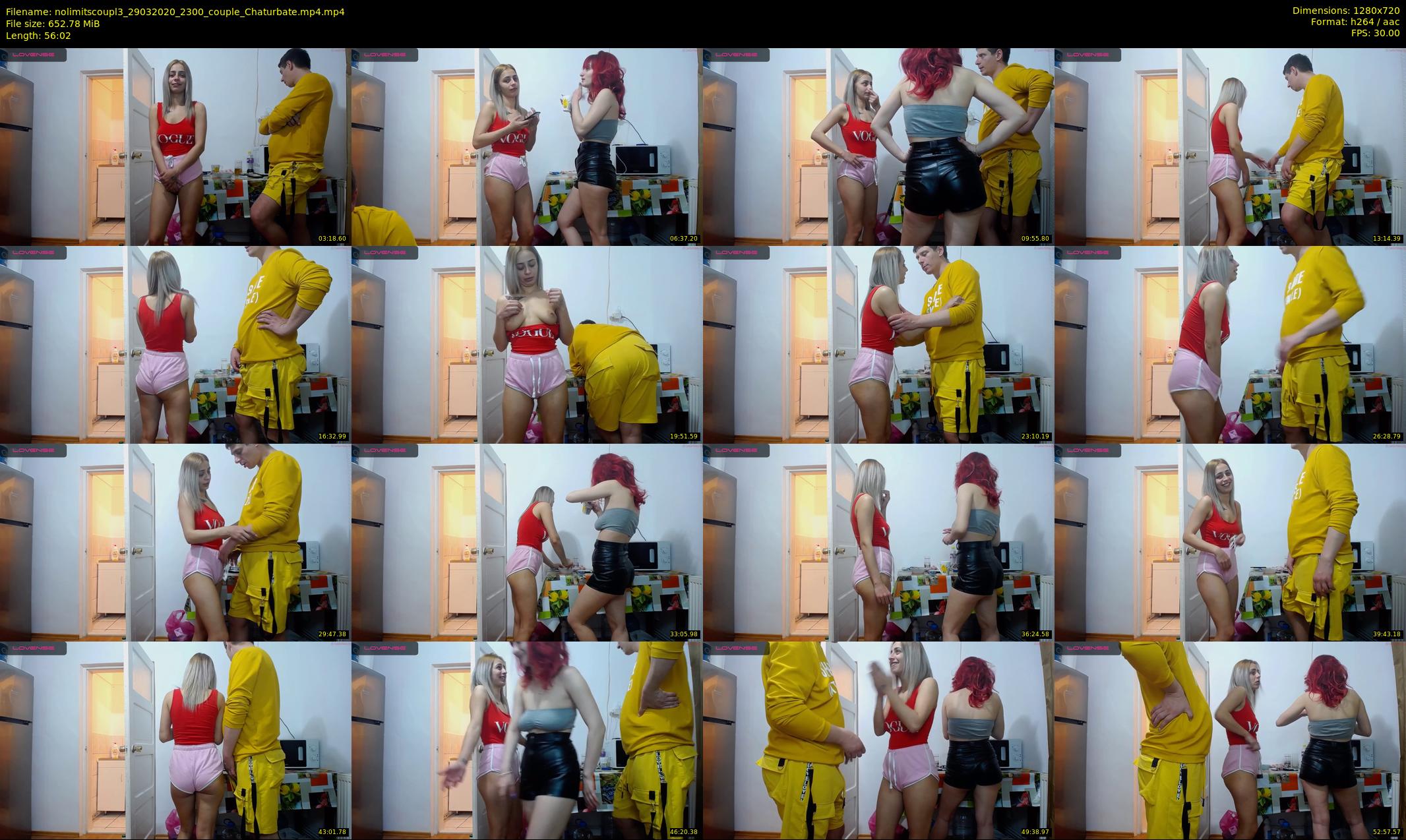 nolimitscoupl3 — 57 minute Chaturbate couple cam show recording, 720p, Mar 29, 2020