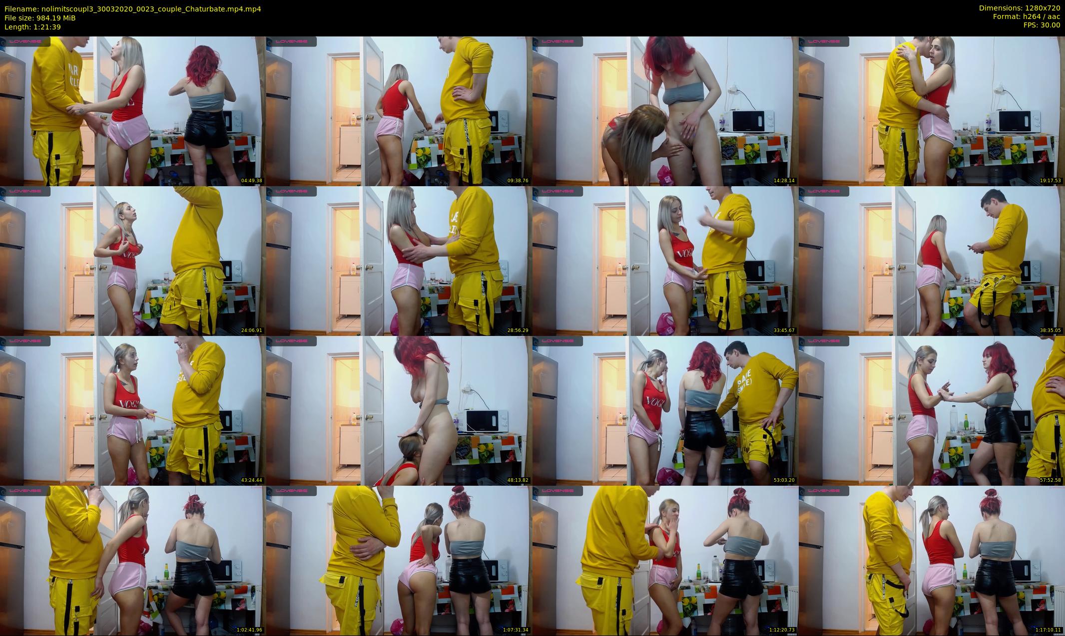 nolimitscoupl3 — 82 minute Chaturbate couple cam show recording, 720p, Mar 30, 2020