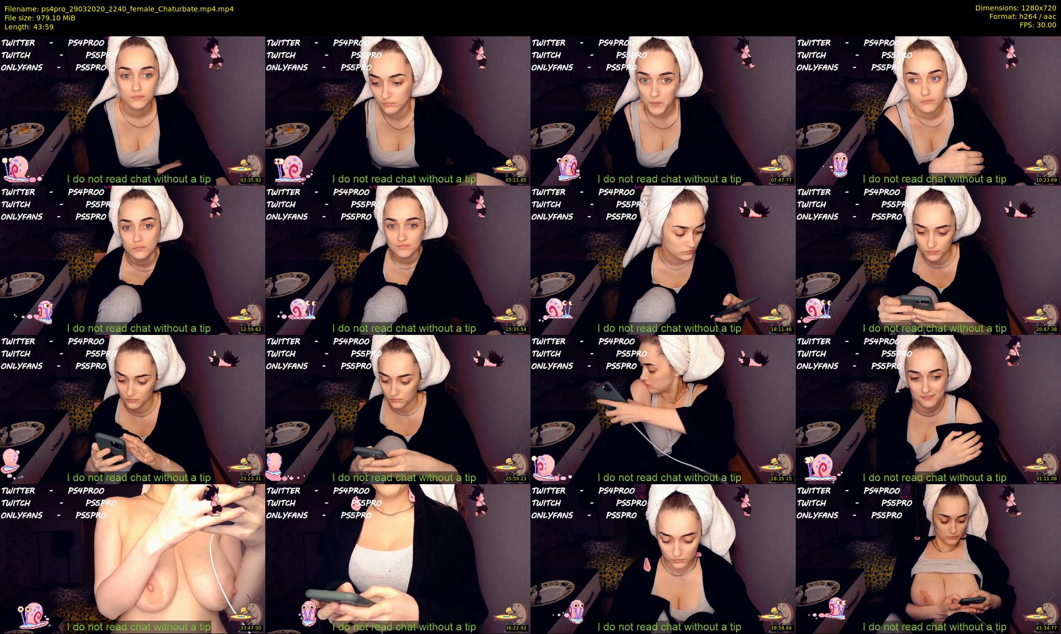 ps4pro — 44 minute Chaturbate female cam show recording, 720p, Mar 29, 2020