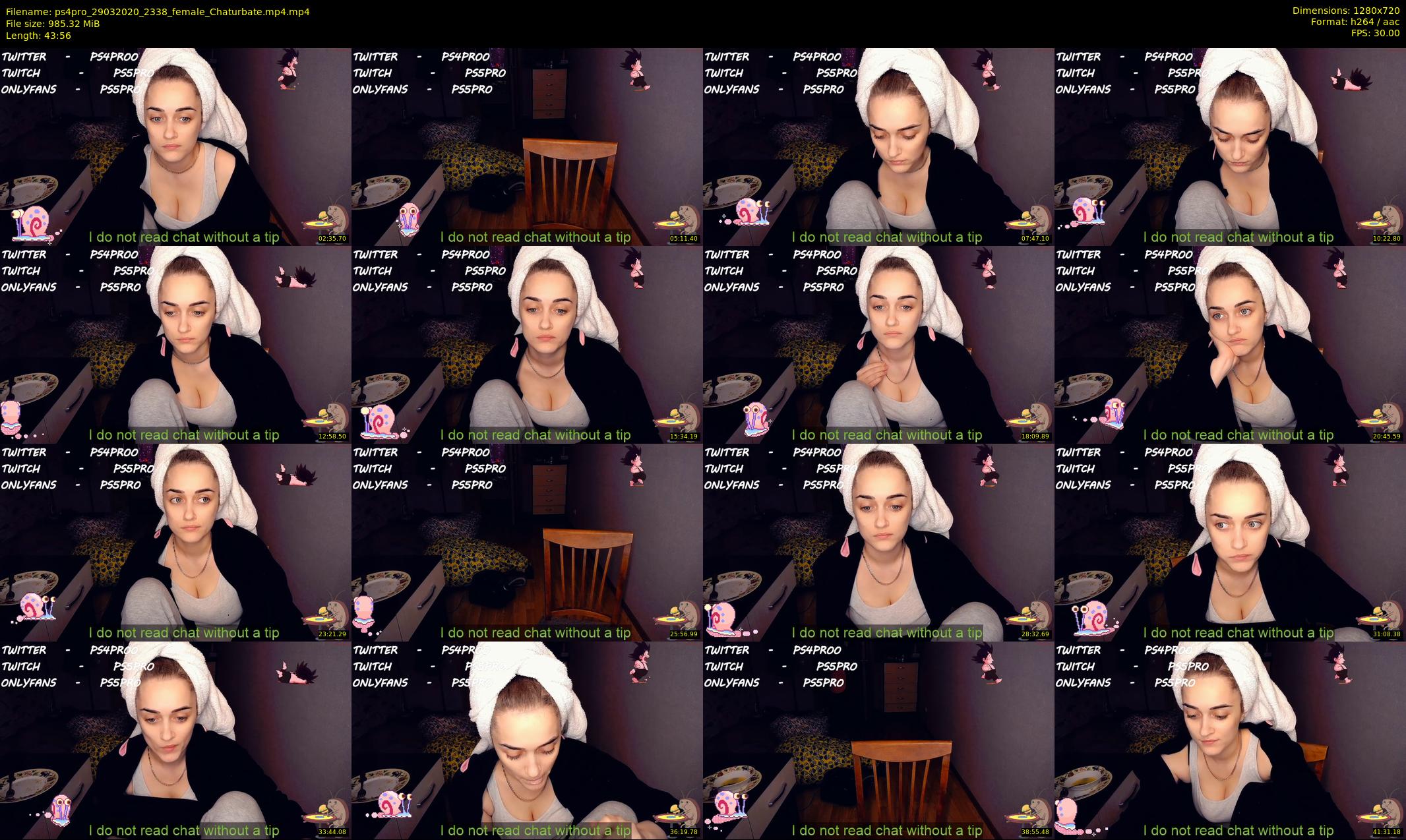 ps4pro — 44 minute Chaturbate female cam show recording, 720p, Mar 29, 2020
