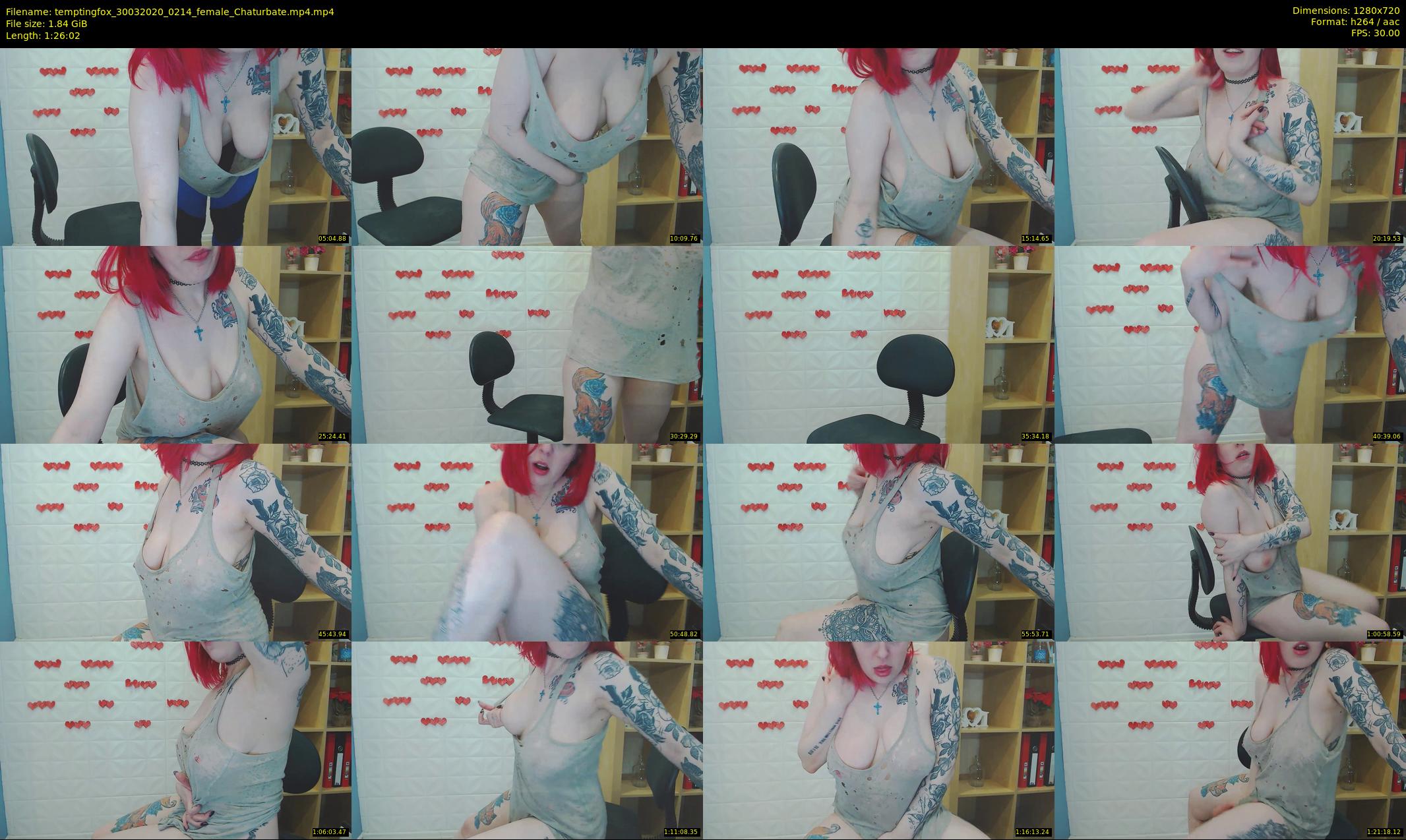 temptingfox — 87 minute Chaturbate female cam show recording, 720p, Mar 30, 2020