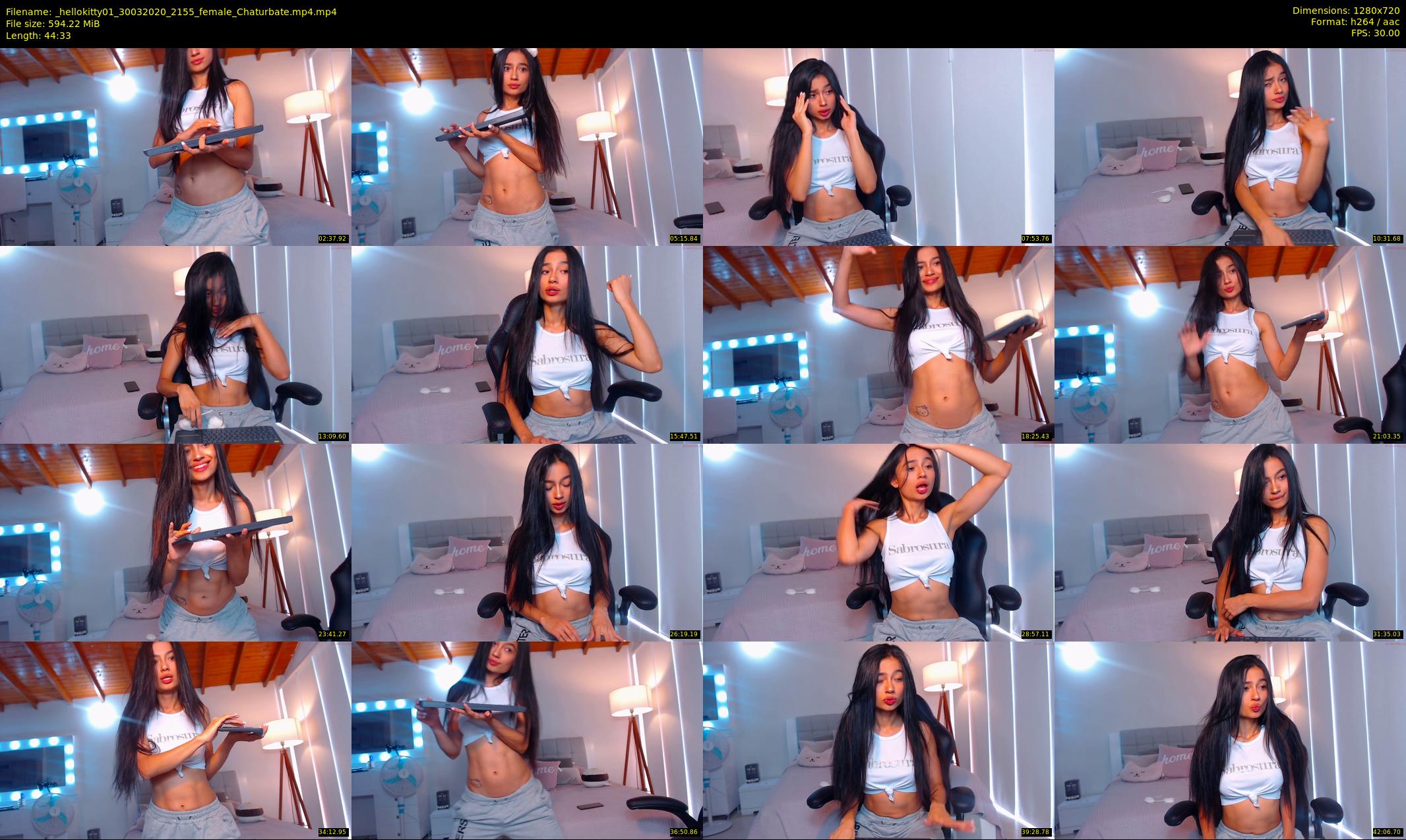 _hellokitty01 — 45 minute Chaturbate female cam show recording, 720p, Mar 30, 2020
