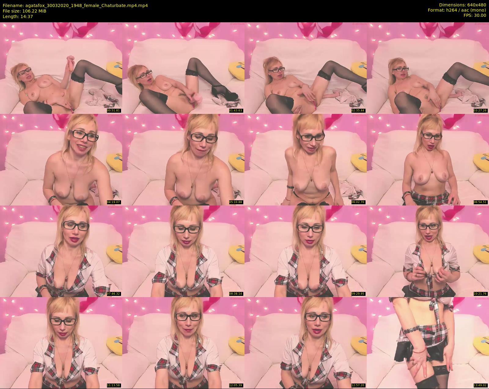 agatafox — 15 minute Chaturbate female cam show recording, 480p, Mar 30, 2020