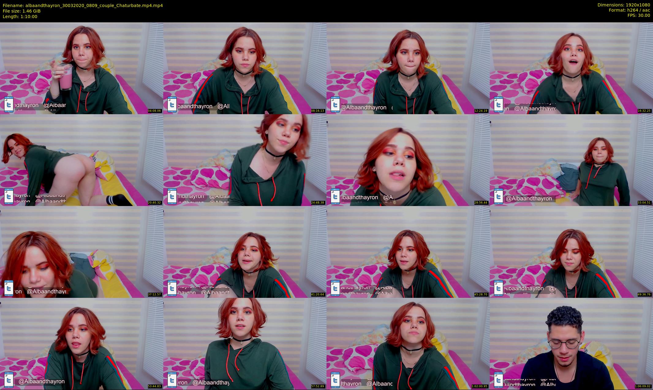 albaandthayron — 70 minute Chaturbate couple cam show recording, 1080p, Mar 30, 2020