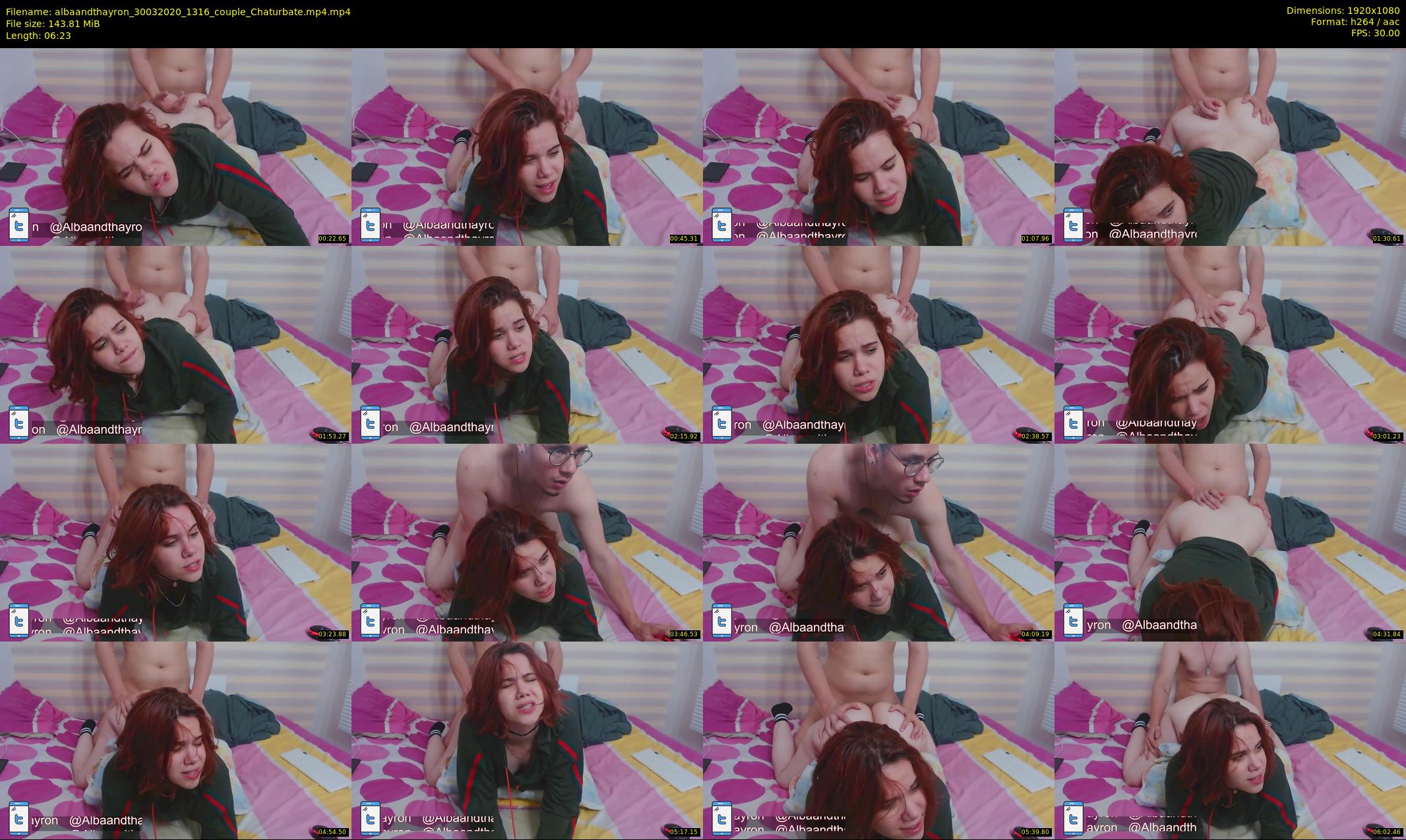 albaandthayron — 7 minute Chaturbate couple cam show recording, 1080p, Mar 30, 2020