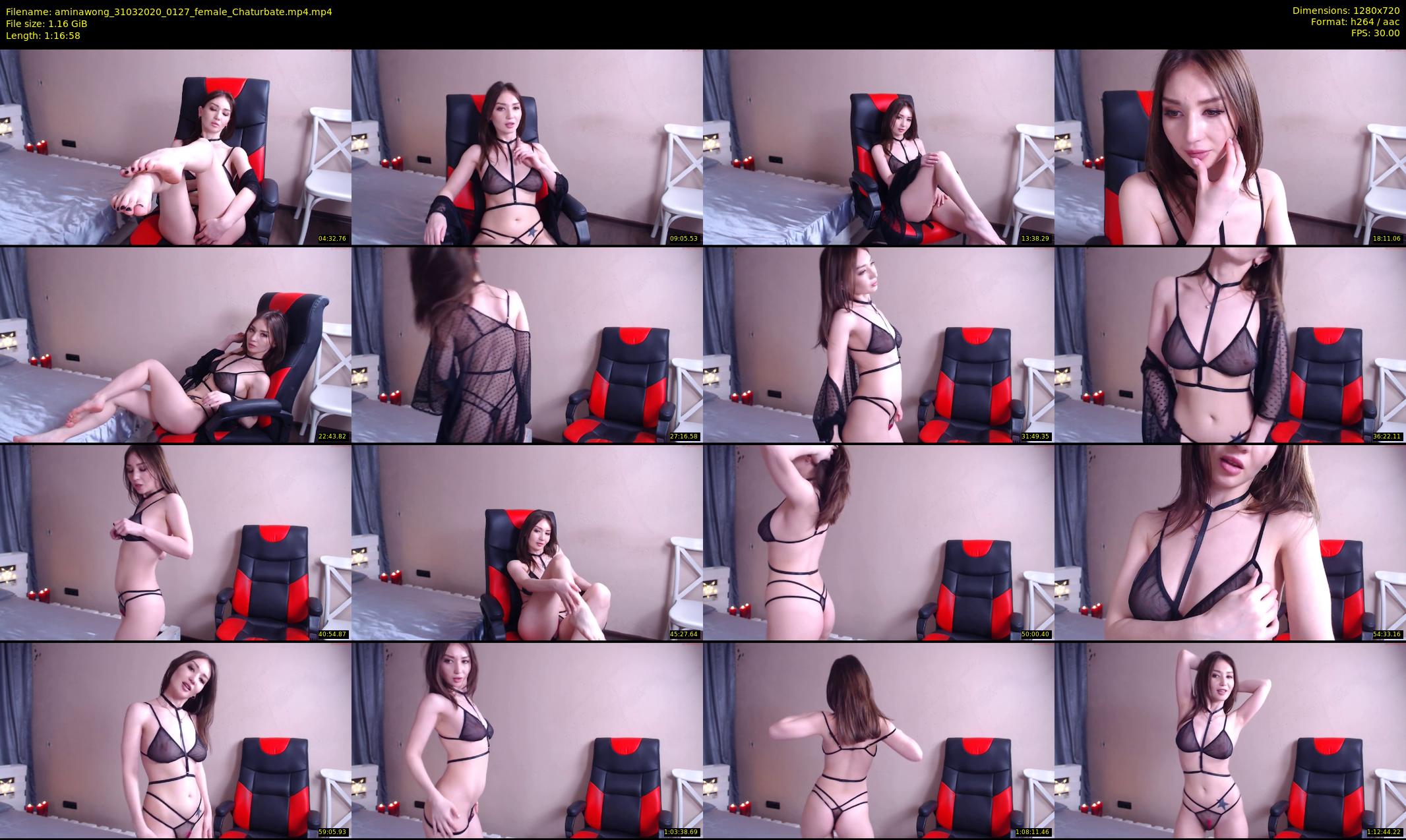 aminawong — 77 minute Chaturbate female cam show recording, 720p, Mar 31, 2020