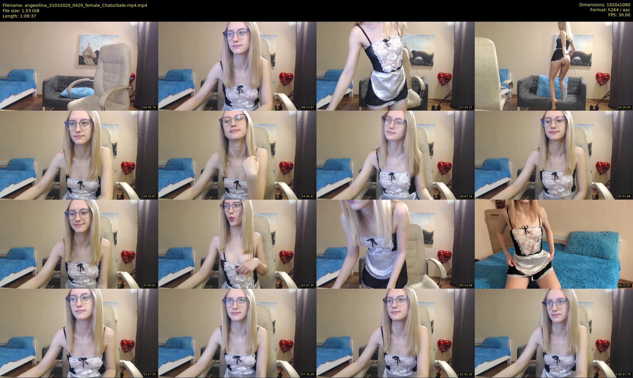 angeellina — 70 minute Chaturbate female cam show recording, 1080p, Mar 31, 2020