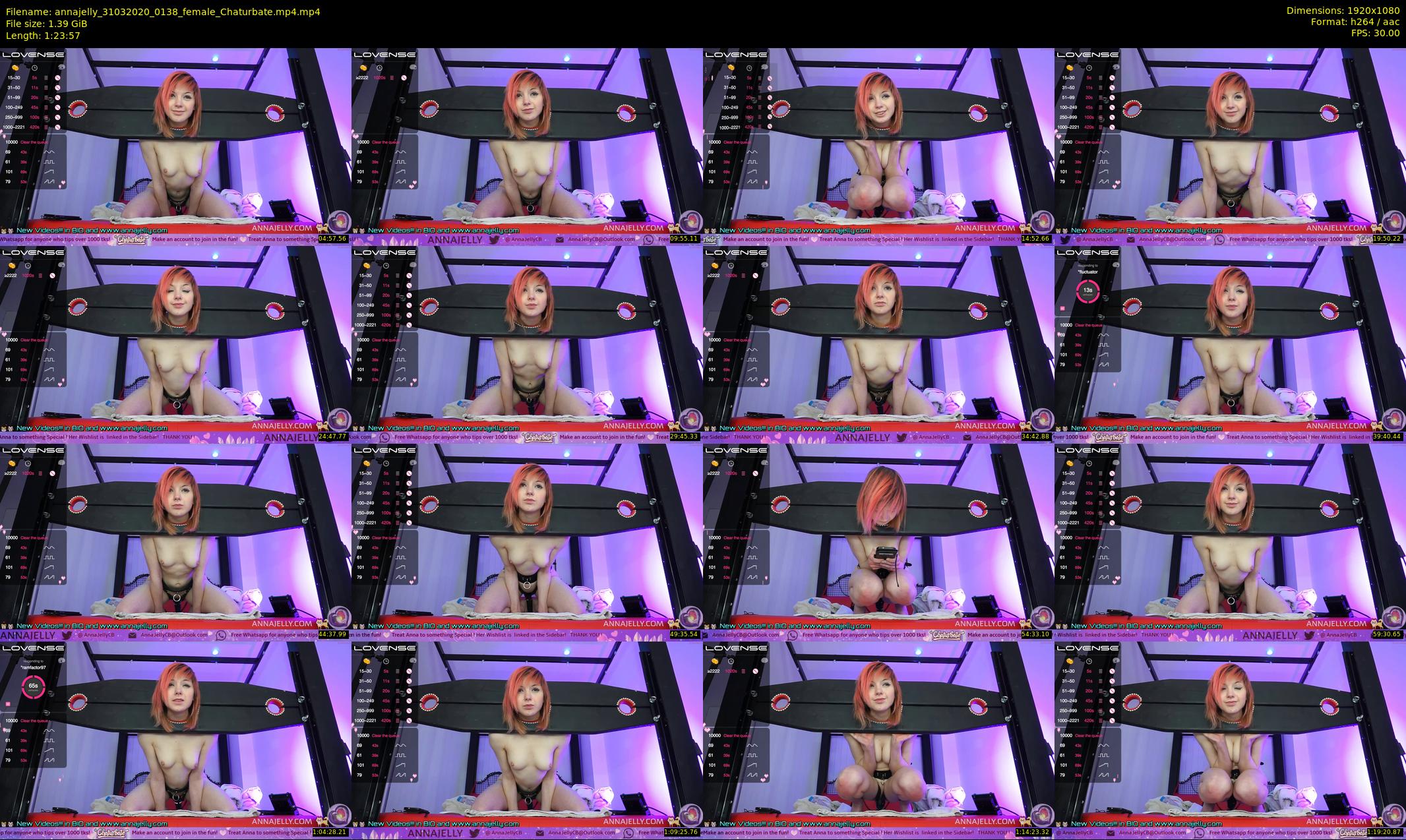 annajelly — 84 minute Chaturbate couple cam show recording, 1080p, Mar 31, 2020