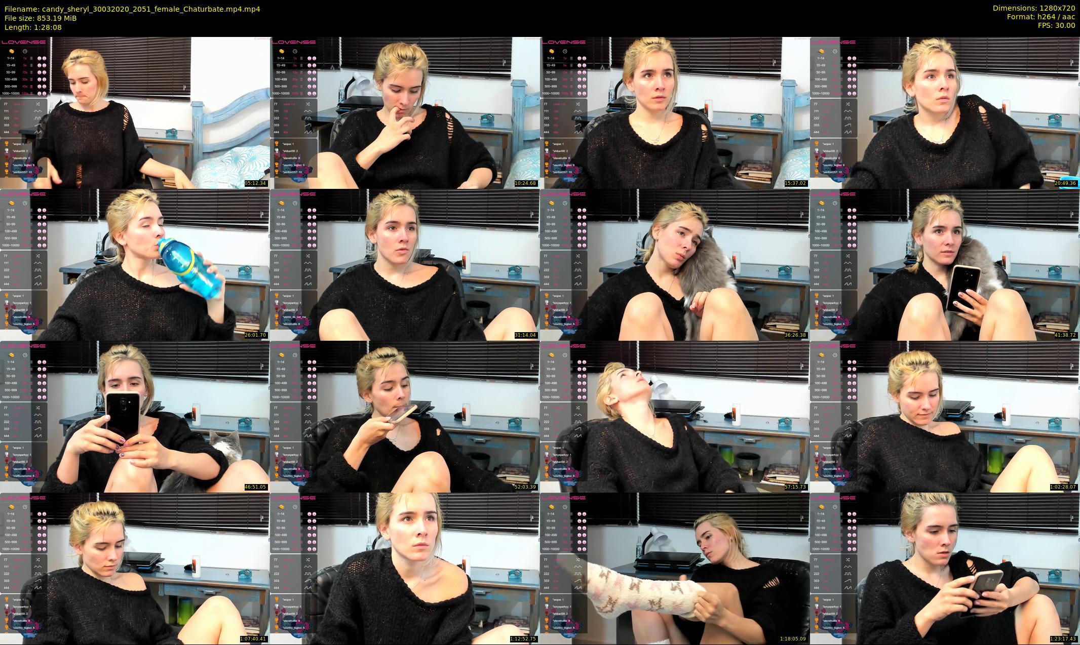 candy_sheryl — 89 minute Chaturbate female cam show recording, 720p, Mar 30, 2020