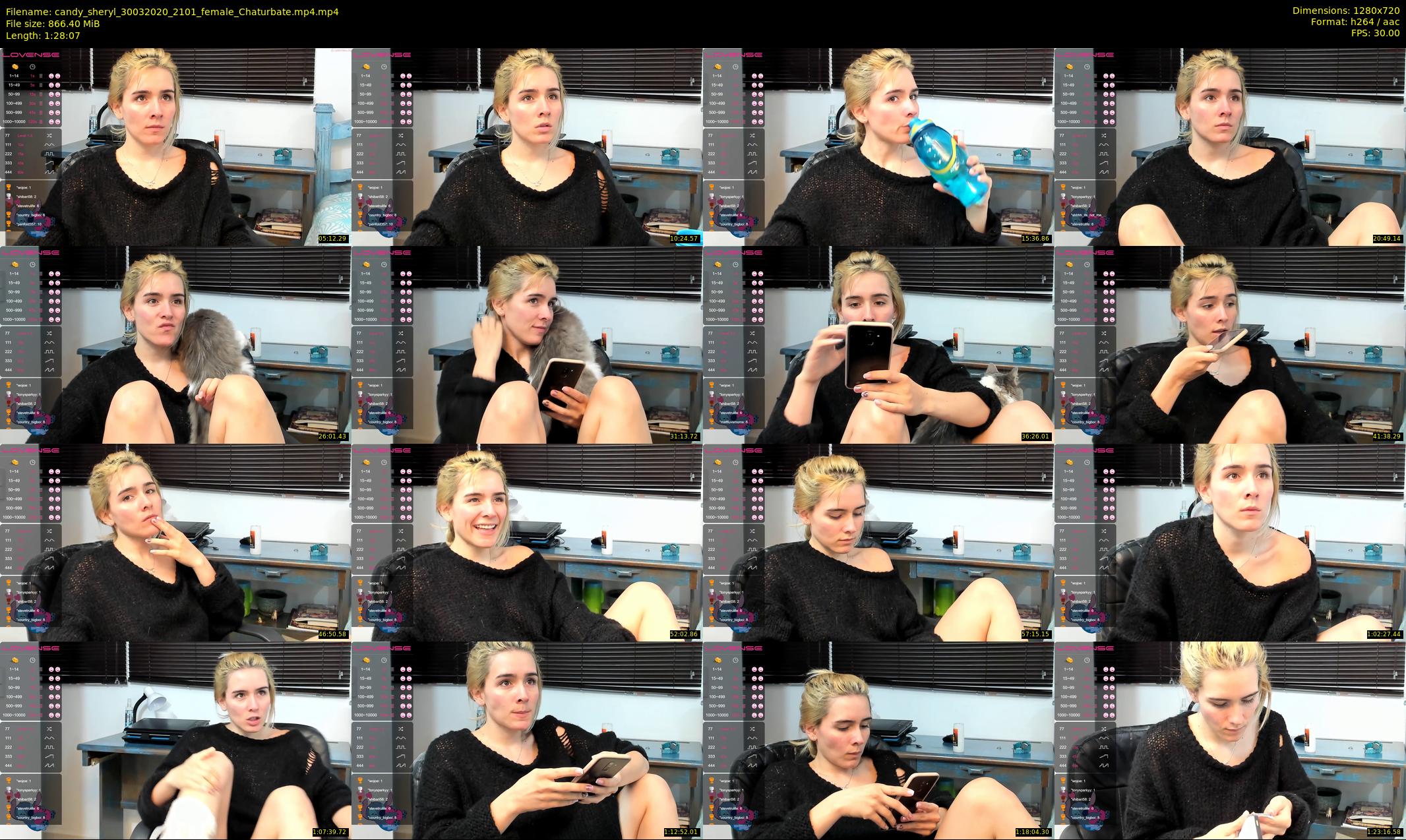 candy_sheryl — 89 minute Chaturbate female cam show recording, 720p, Mar 30, 2020