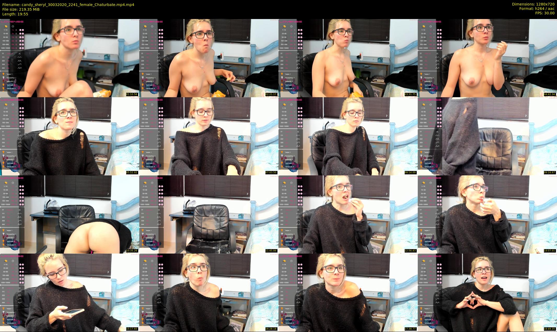 candy_sheryl — 20 minute Chaturbate female cam show recording, 720p, Mar 30, 2020