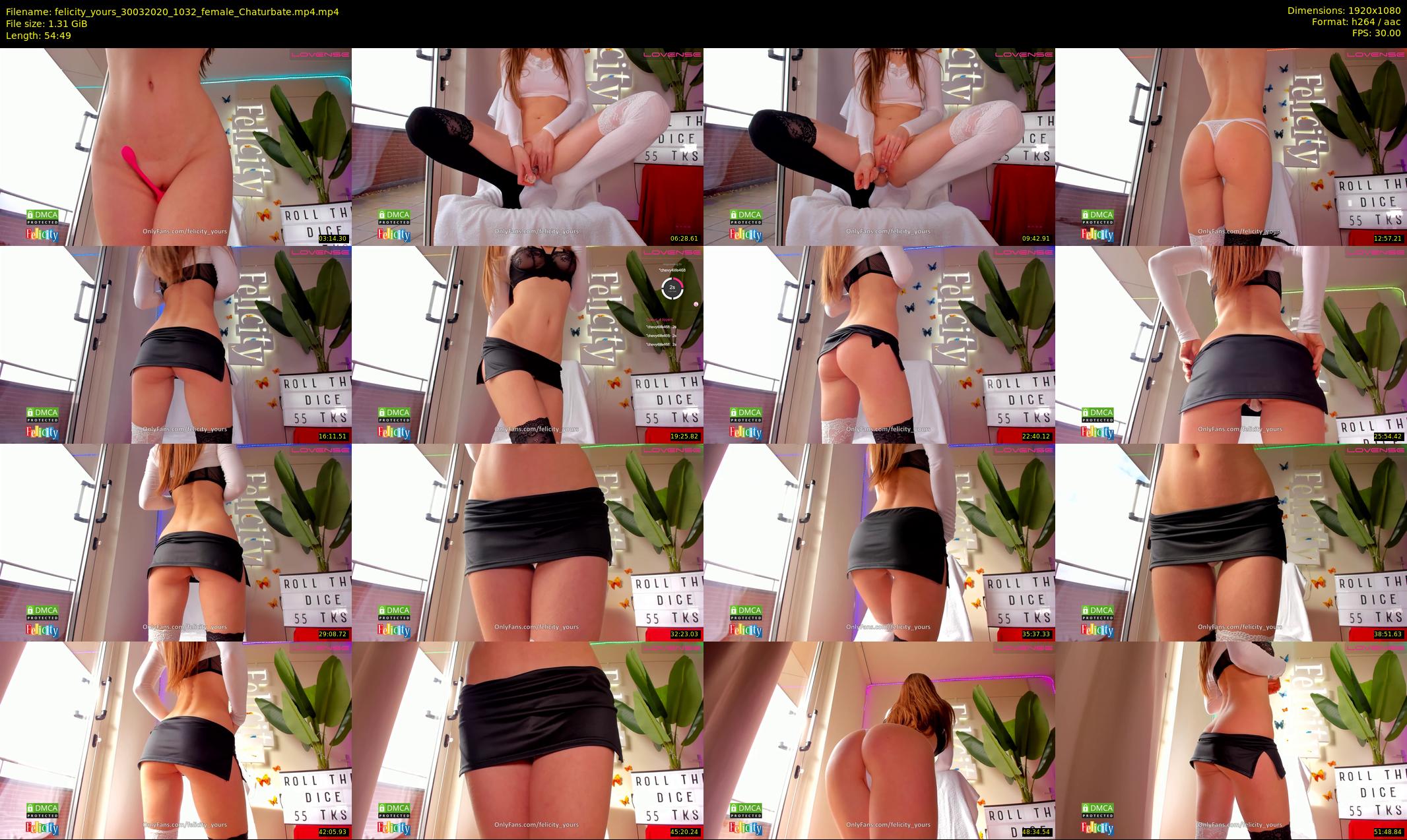 felicity_yours — 55 minute Chaturbate female cam show recording, 1080p, Mar 30, 2020