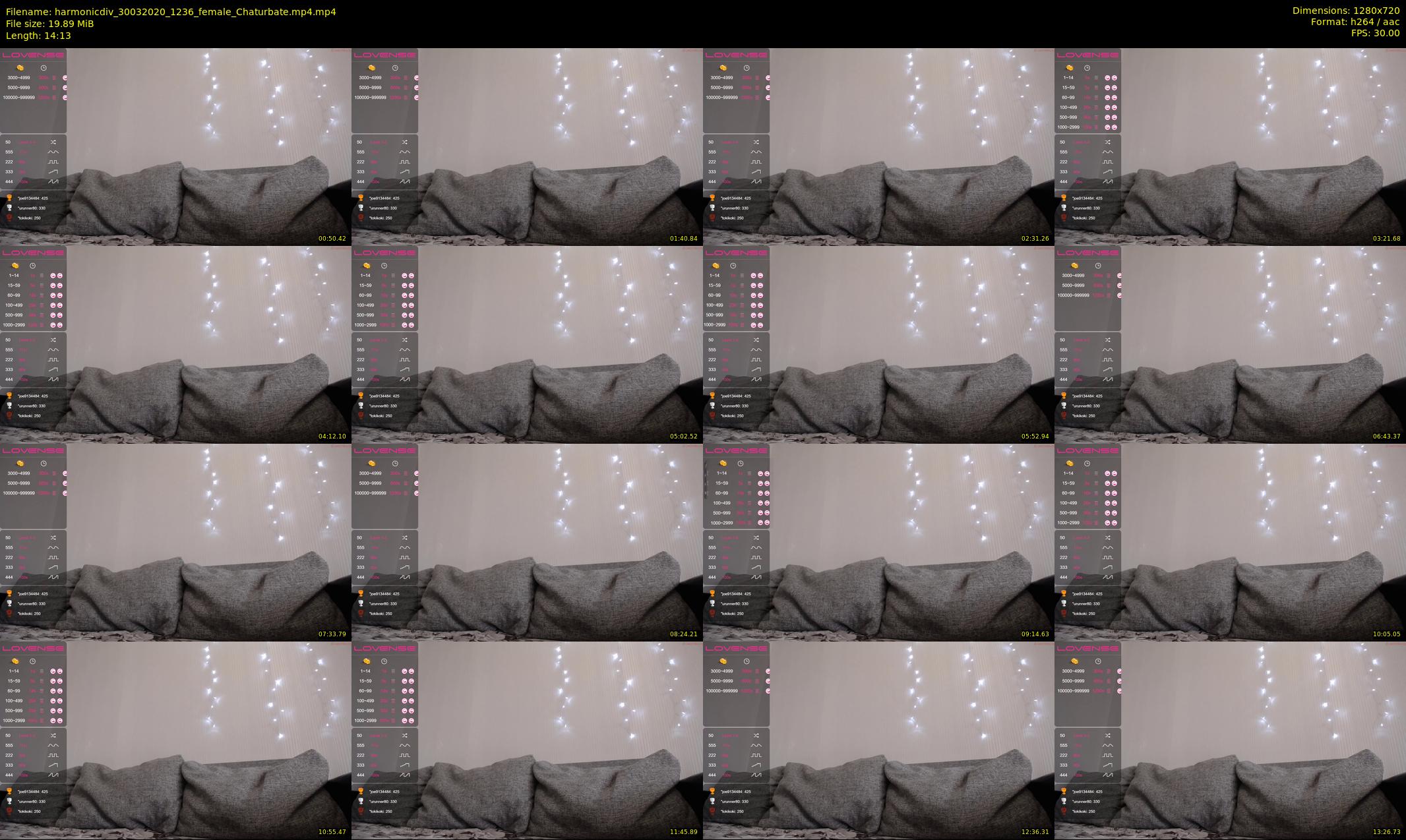 harmonicdiv — 15 minute Chaturbate female cam show recording, 720p, Mar 30, 2020