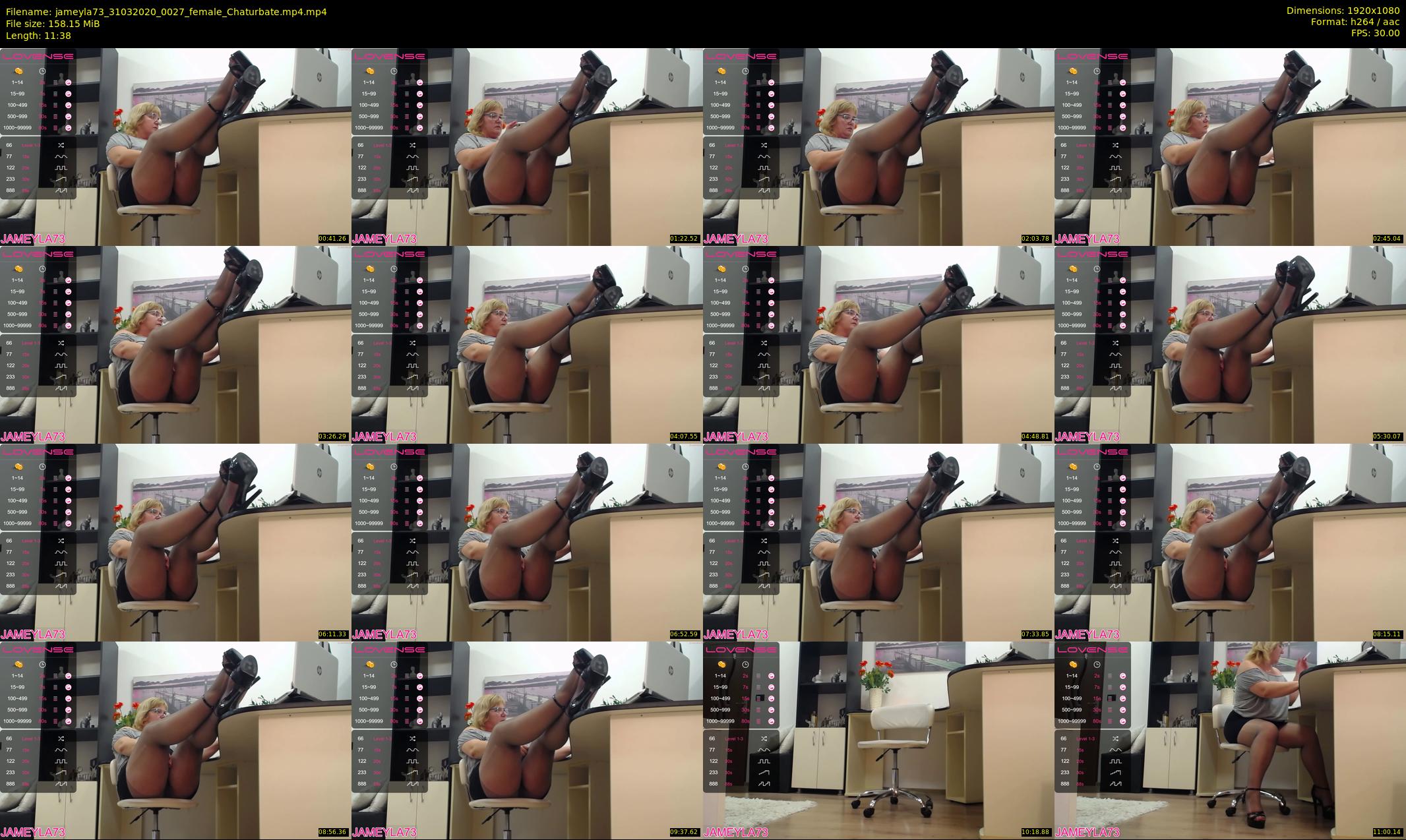 jameyla73 — 12 minute Chaturbate female cam show recording, 1080p, Mar 31, 2020