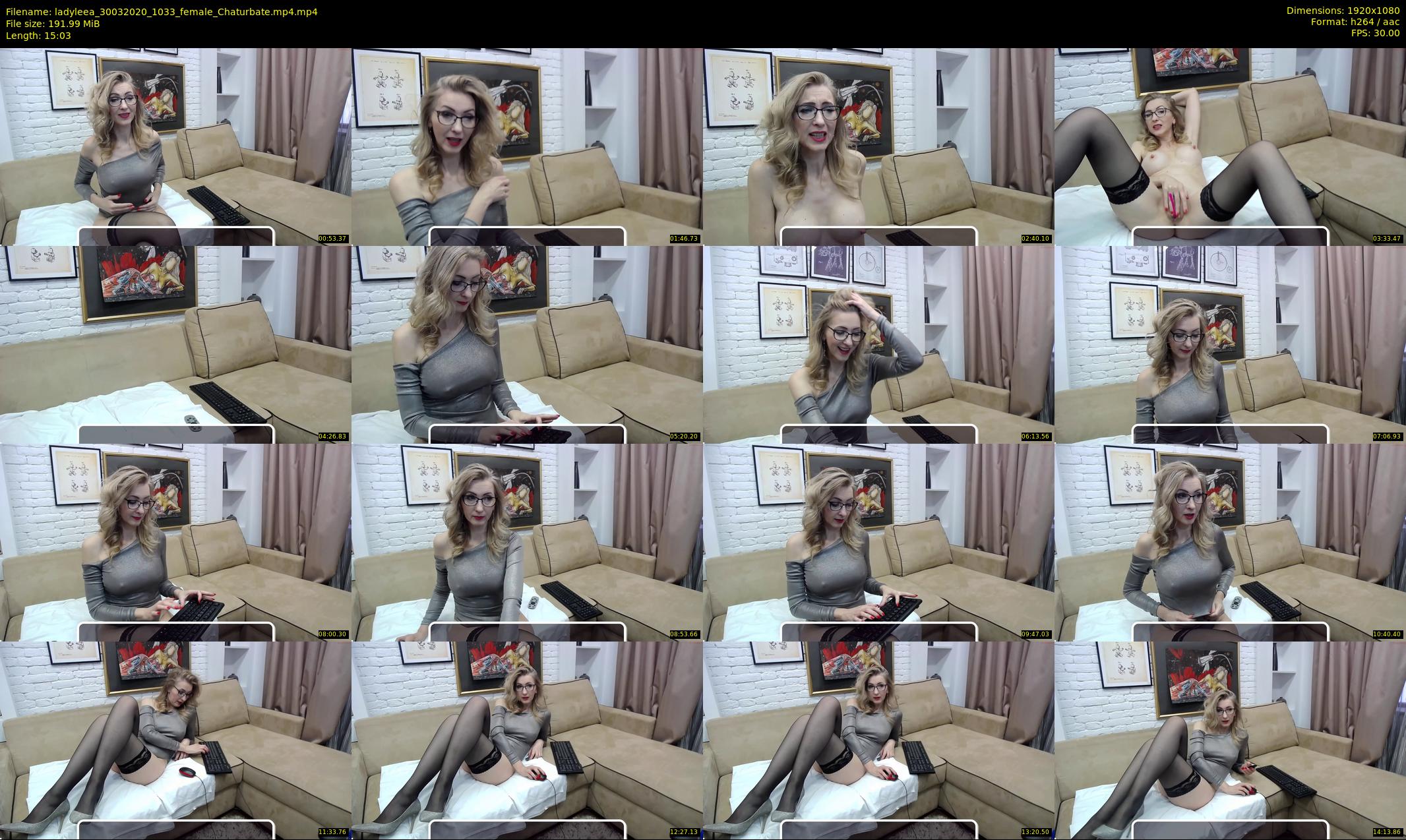 ladyleea — 16 minute Chaturbate female cam show recording, 1080p, Mar 30, 2020