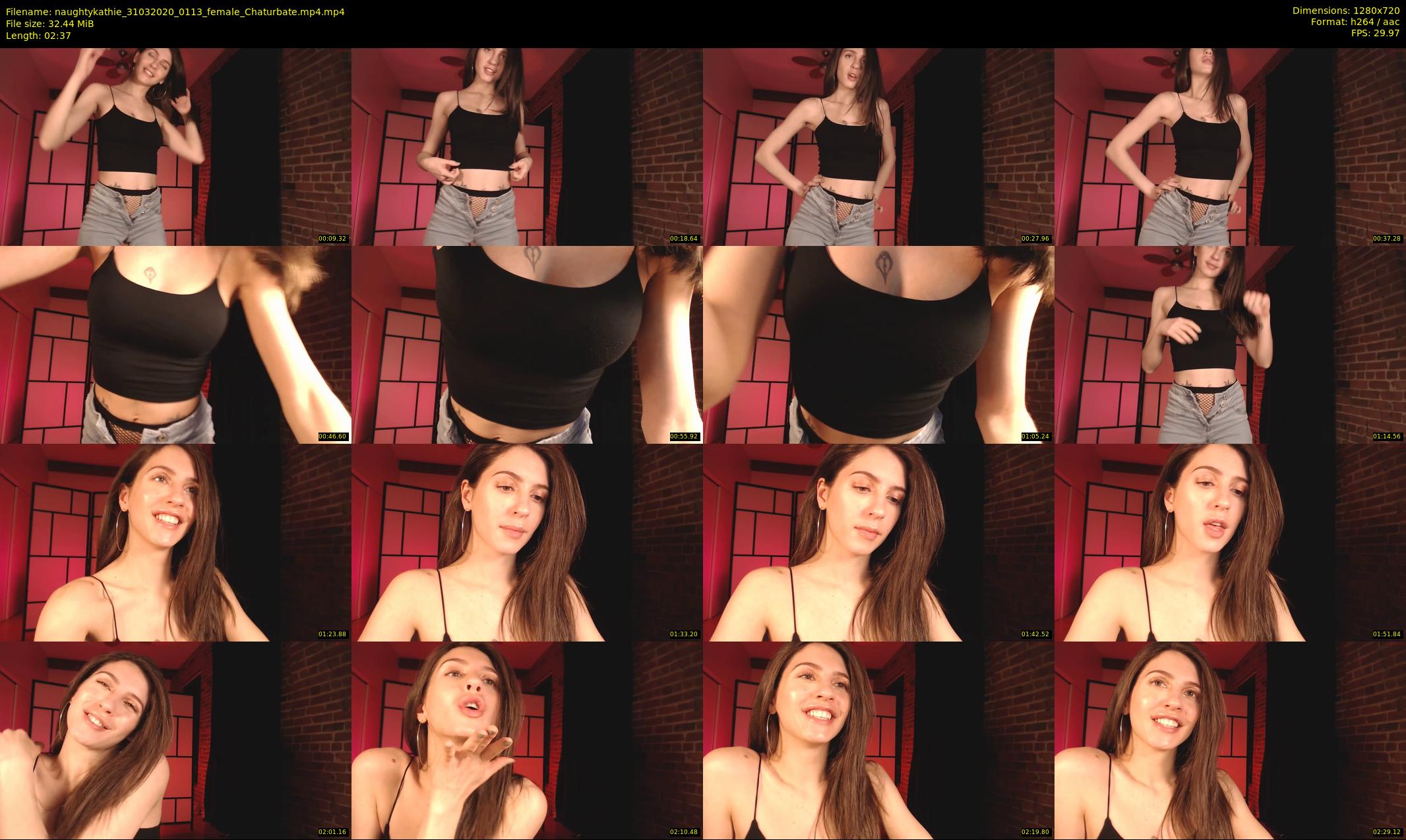 naughtykathie — 3 minute Chaturbate female cam show recording, 720p, Mar 31, 2020