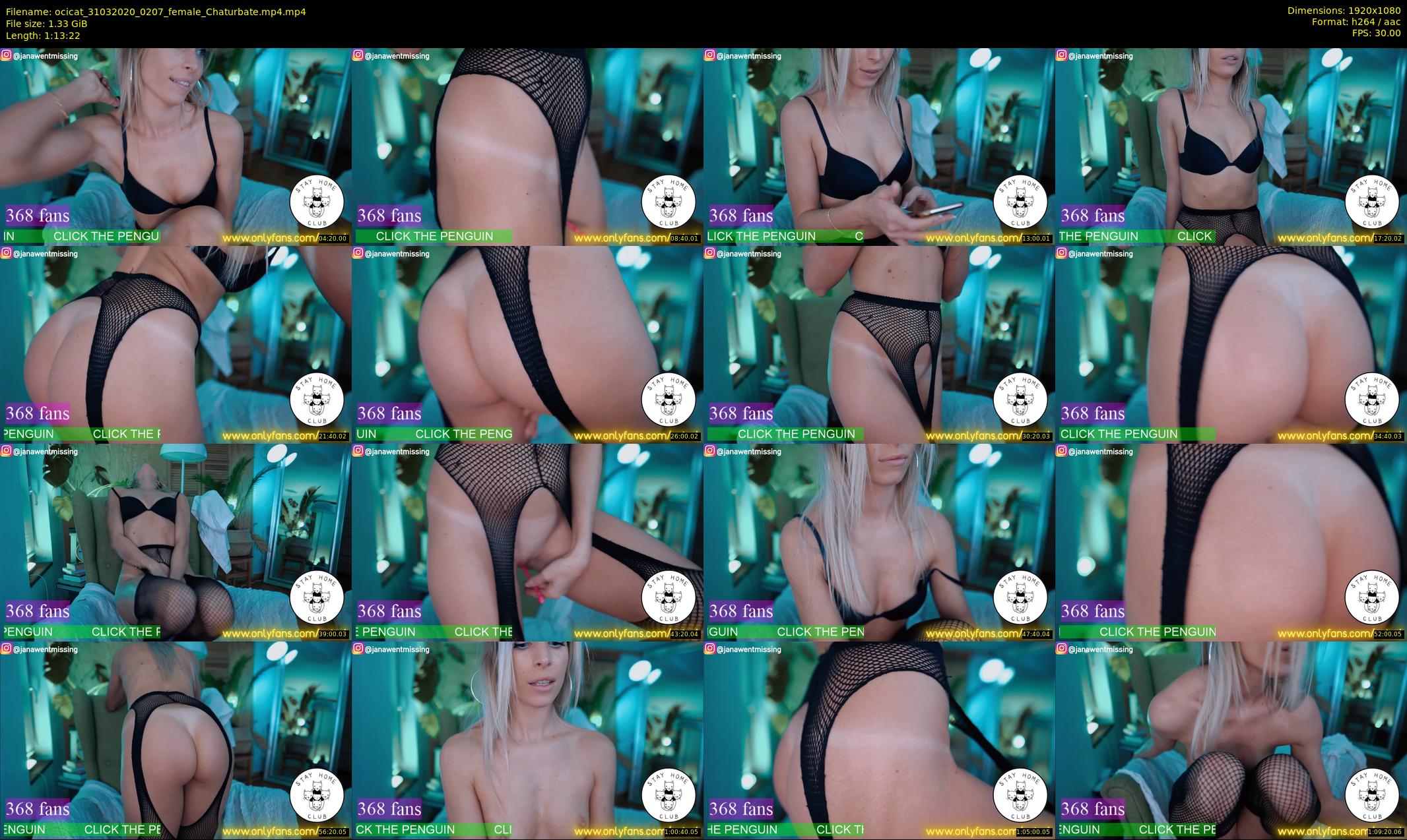 ocicat — 74 minute Chaturbate female cam show recording, 1080p, Mar 31, 2020