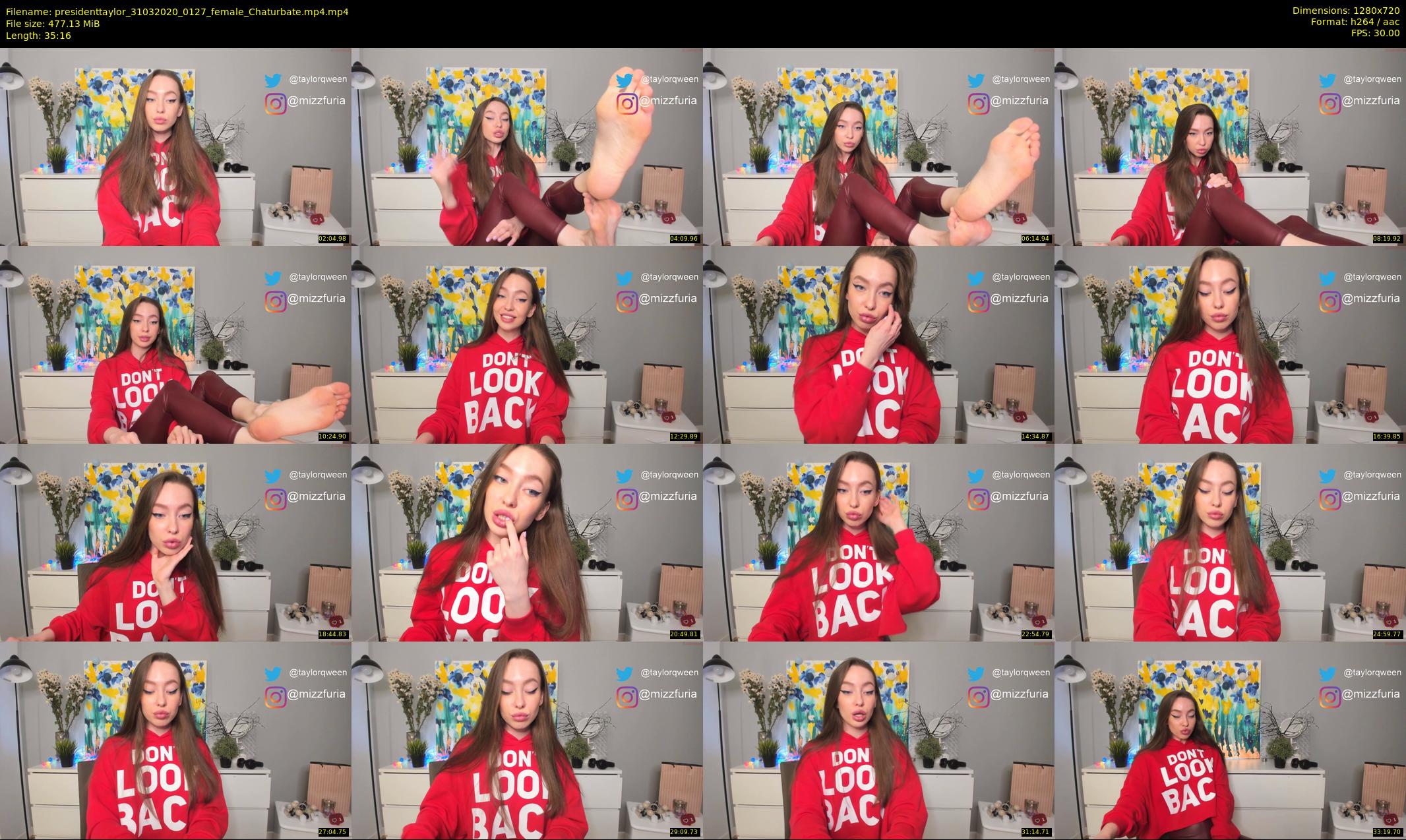 presidenttaylor — 36 minute Chaturbate female cam show recording, 720p, Mar 31, 2020