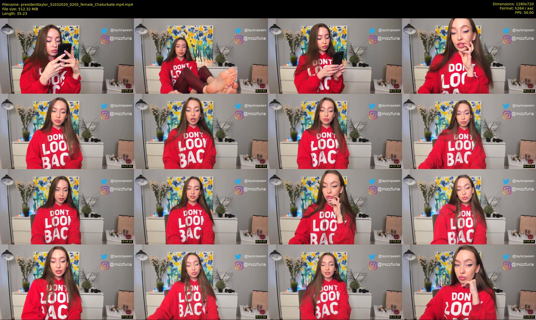 presidenttaylor — 36 minute Chaturbate female cam show recording, 720p, Mar 31, 2020