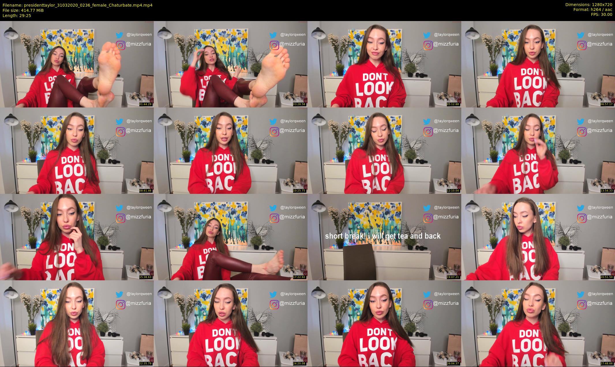 presidenttaylor — 30 minute Chaturbate female cam show recording, 720p, Mar 31, 2020