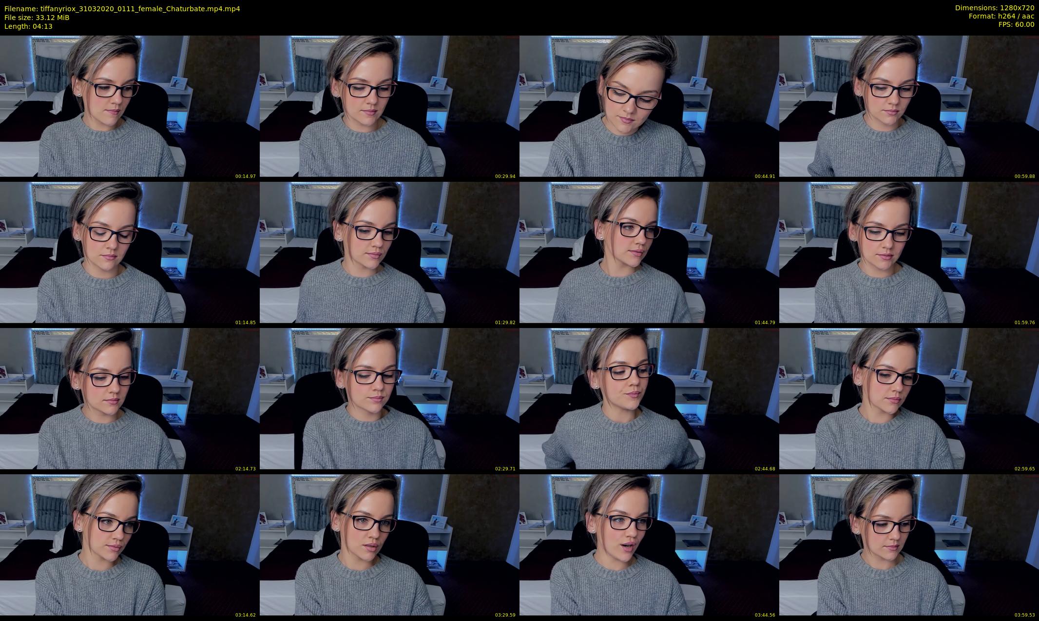 tiffanyriox — 5 minute Chaturbate female cam show recording, 720p, Mar 31, 2020