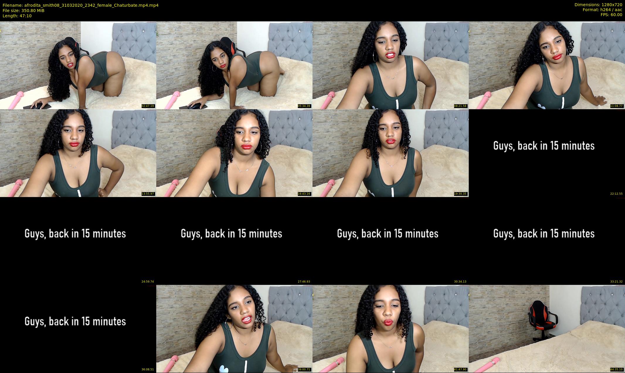 afrodita_smith08 — 48 minute Chaturbate female cam show recording, 720p, Mar 31, 2020