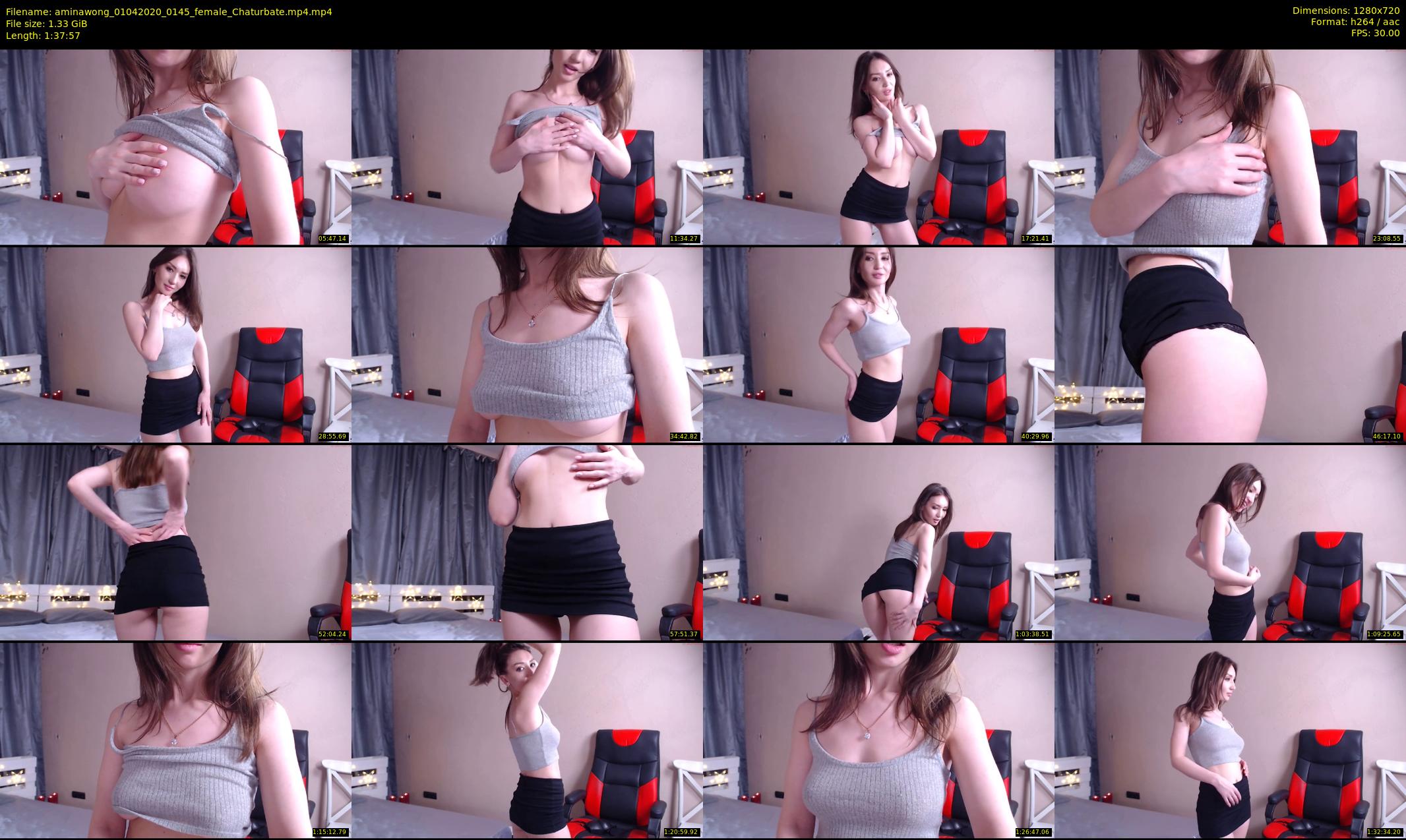 aminawong — 98 minute Chaturbate female cam show recording, 720p, Apr 1, 2020