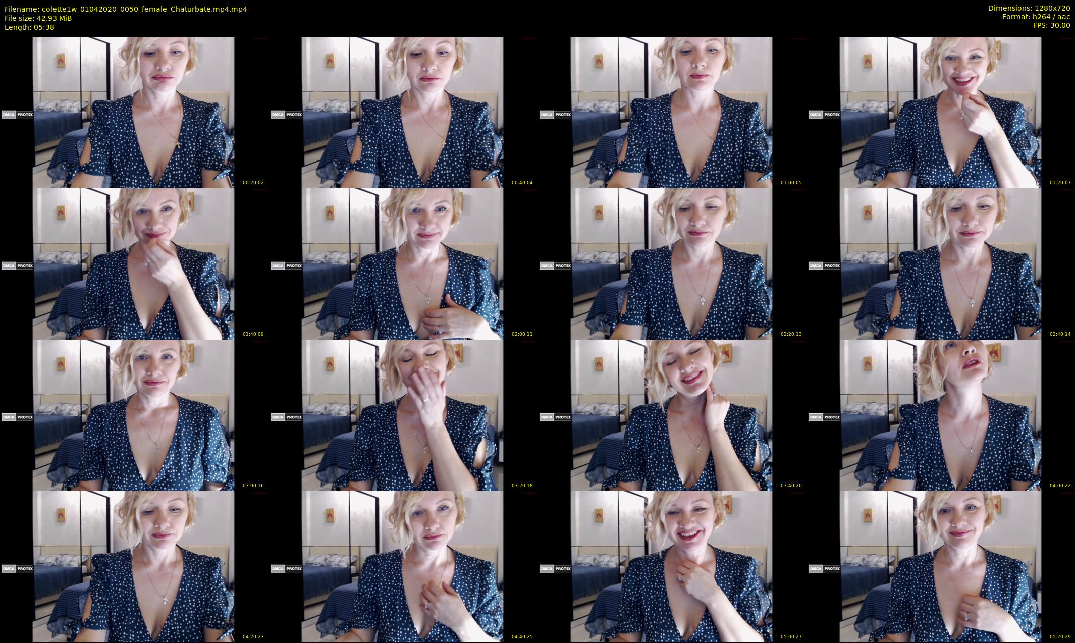 colette1w — 6 minute Chaturbate female cam show recording, 720p, Apr 1, 2020
