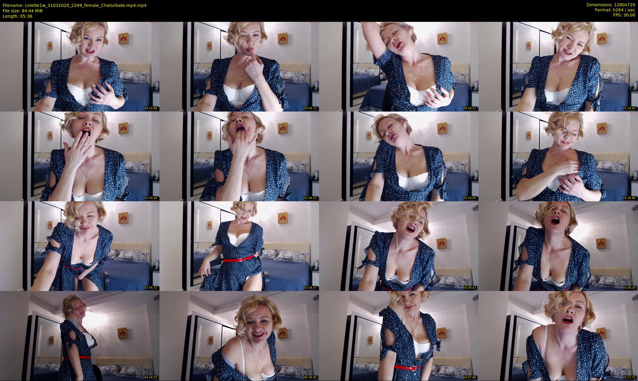 colette1w — 6 minute Chaturbate female cam show recording, 720p, Mar 31, 2020
