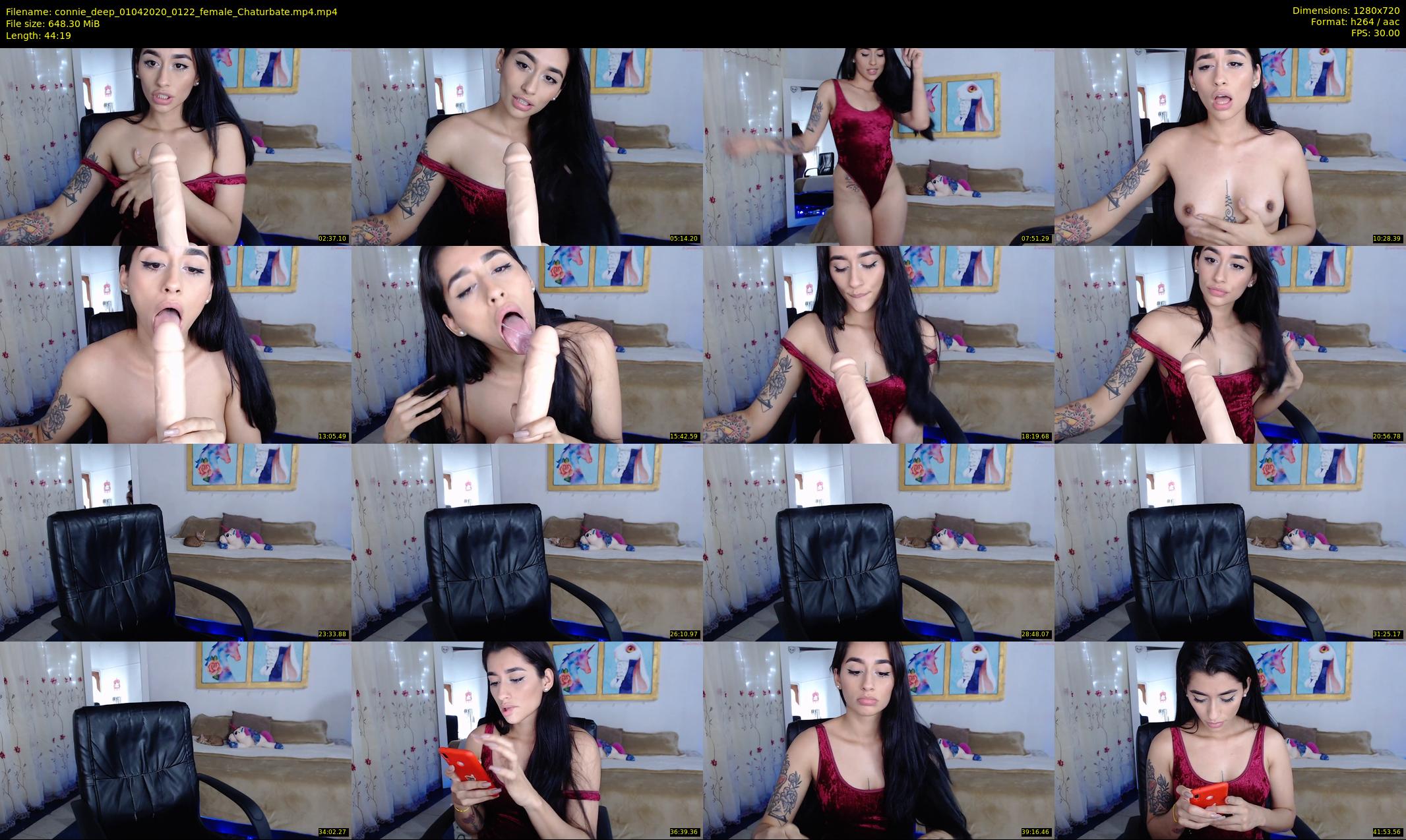 connie_deep — 45 minute Chaturbate female cam show recording, 720p, Apr 1, 2020