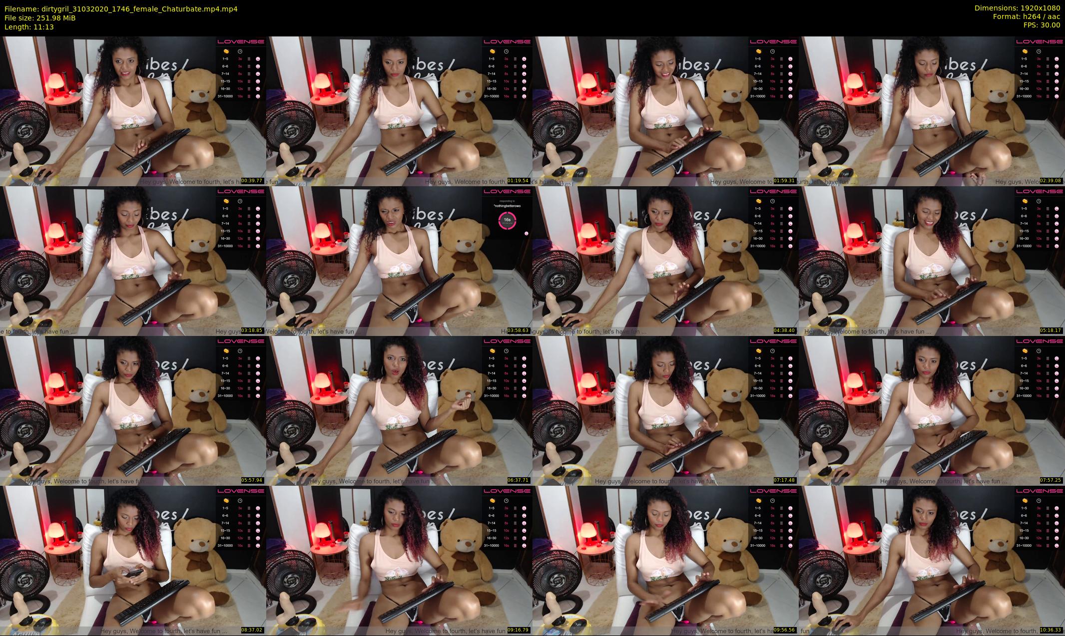 dirtygril — 12 minute Chaturbate female cam show recording, 1080p, Mar 31, 2020