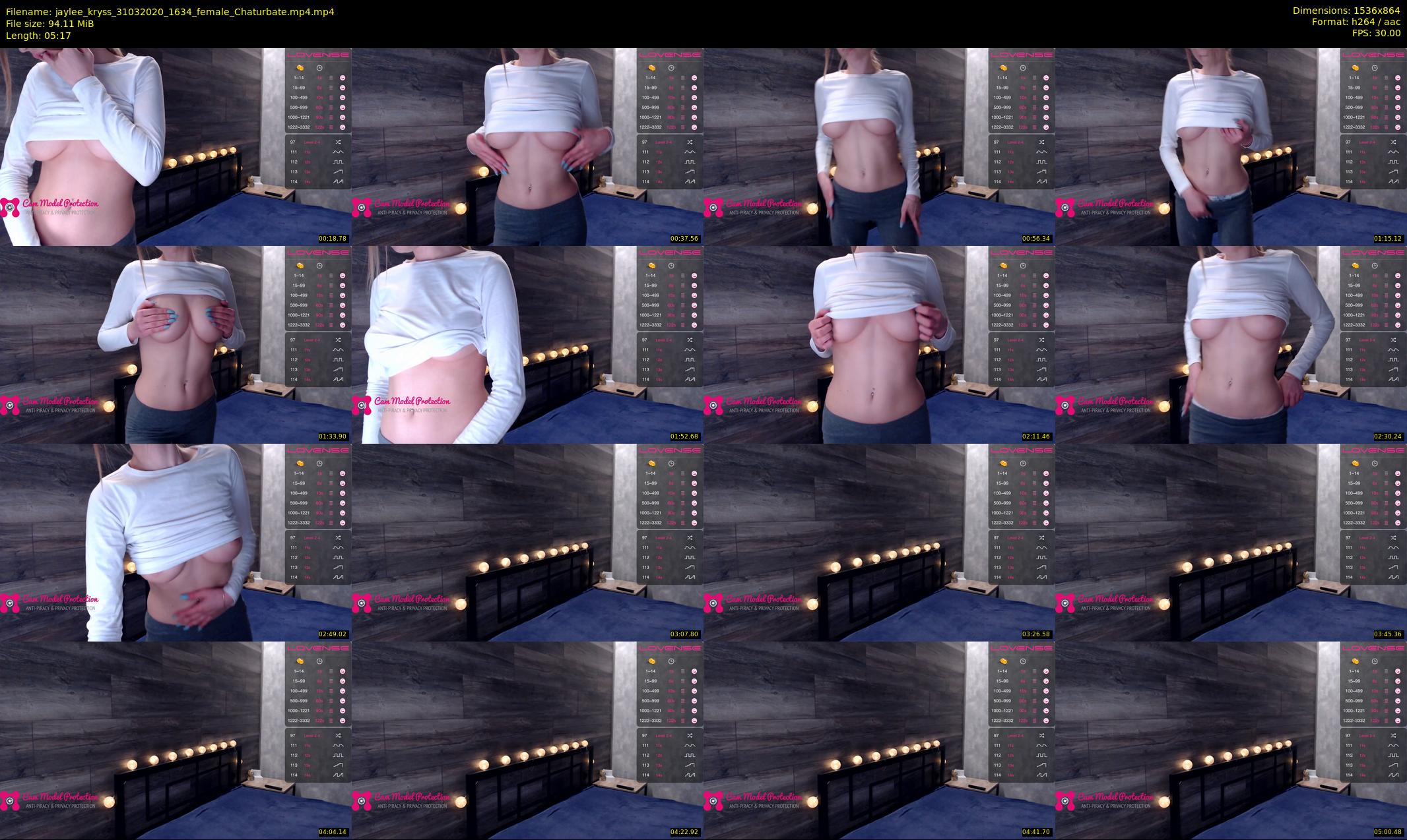 jaylee_kryss — 6 minute Chaturbate female cam show recording, 720p, Mar 31, 2020