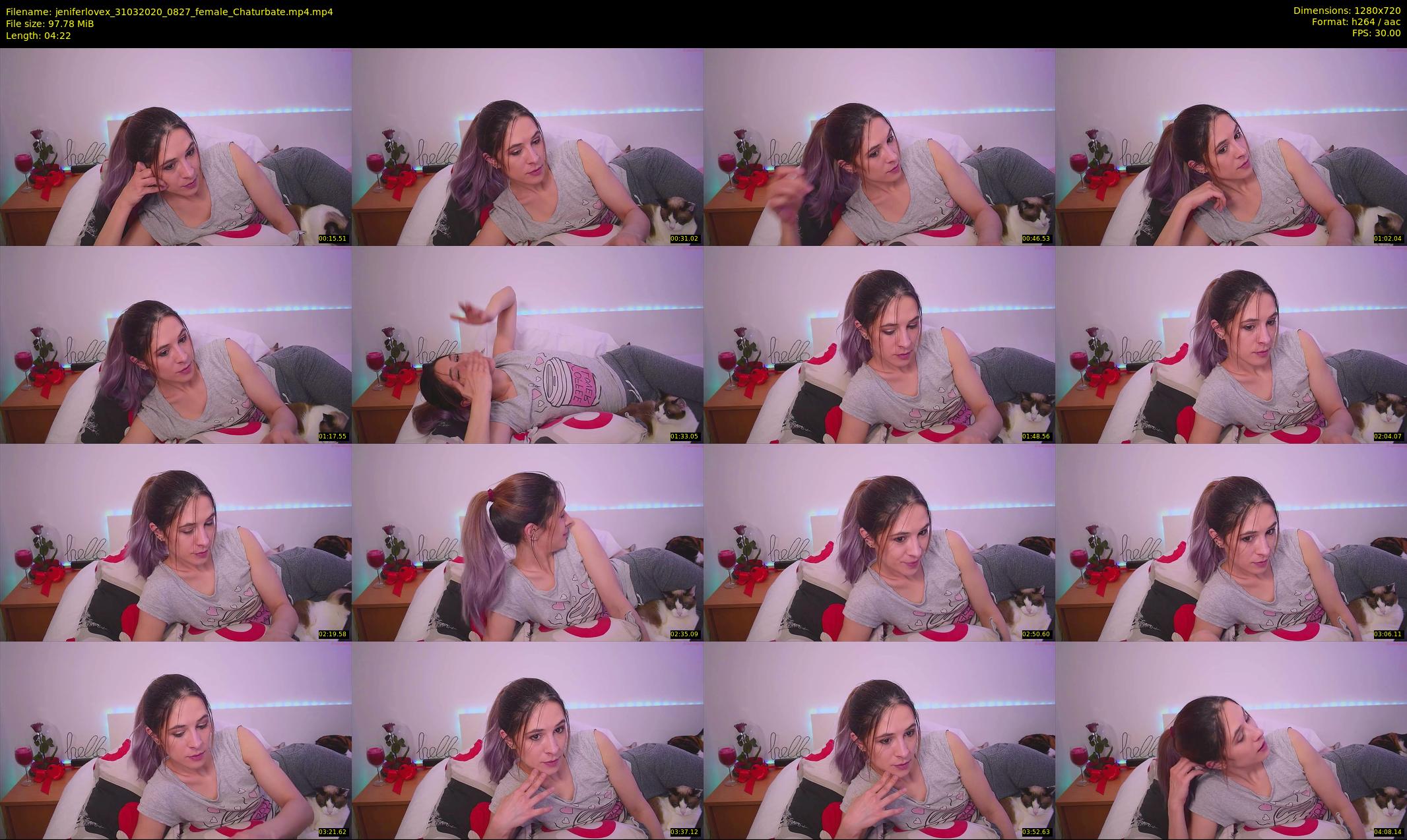 jeniferlovex — 5 minute Chaturbate female cam show recording, 720p, Mar 31, 2020