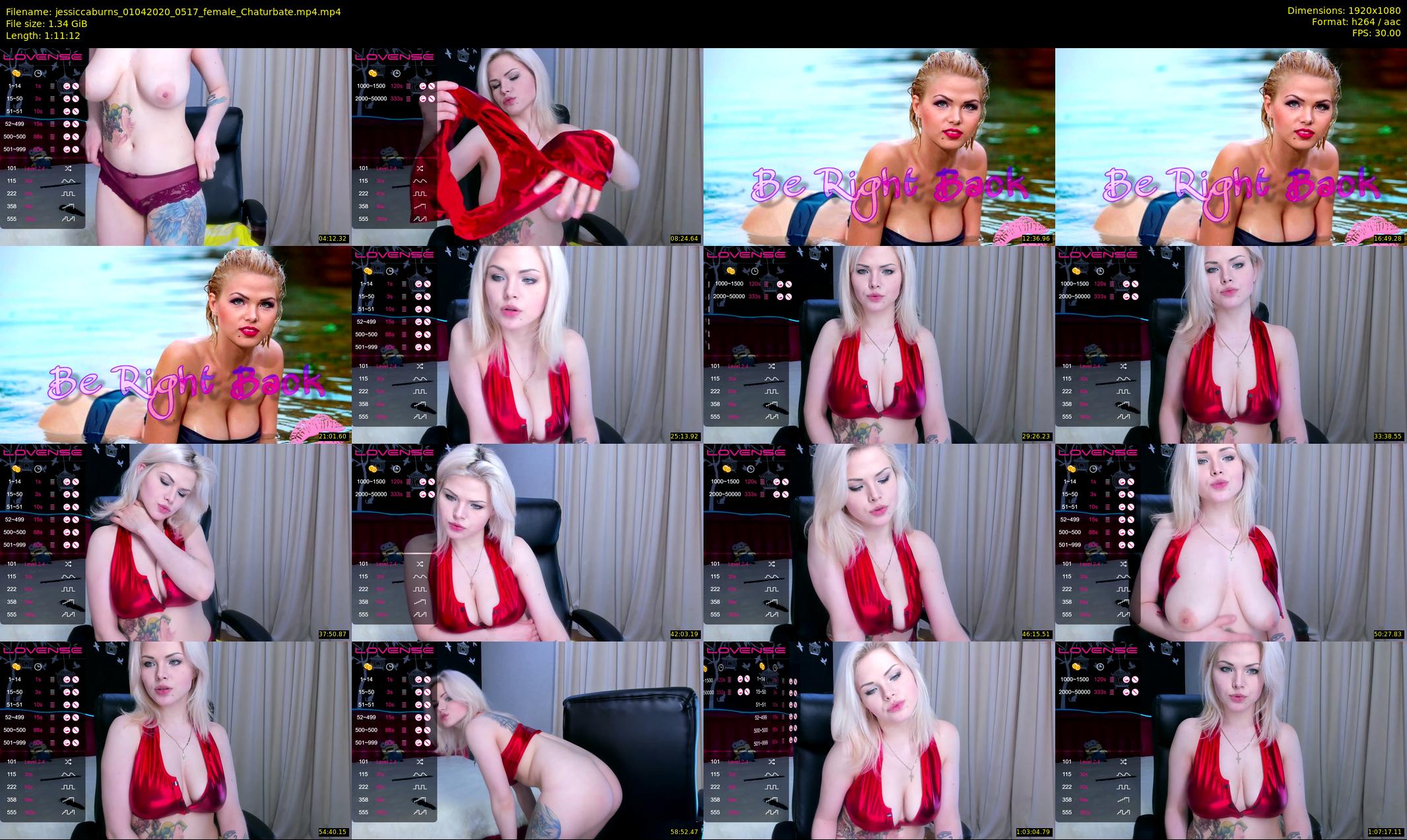 jessiccaburns — 72 minute Chaturbate female cam show recording, 1080p, Apr 1, 2020