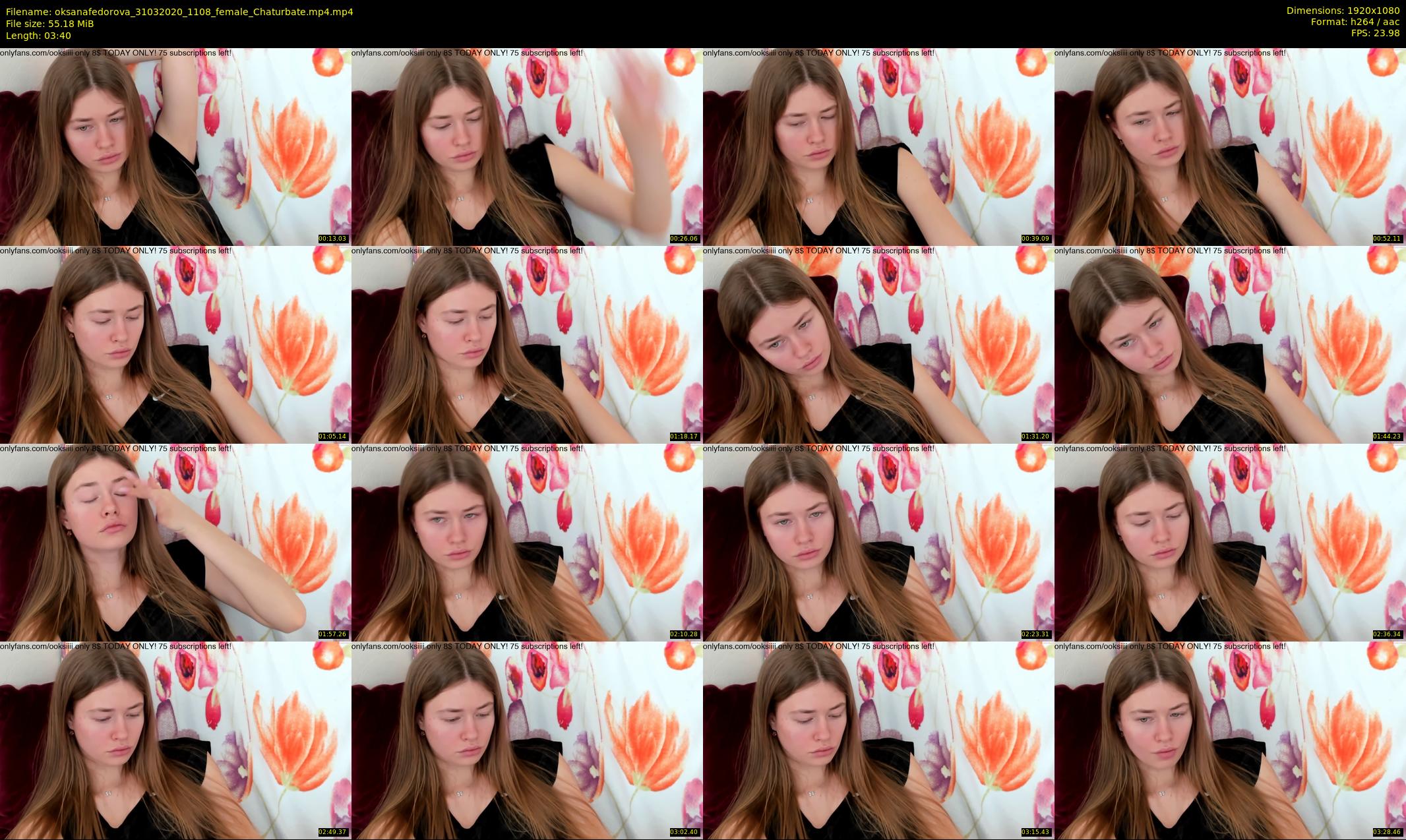 oksanafedorova — 4 minute Chaturbate female cam show recording, 1080p, Mar 31, 2020