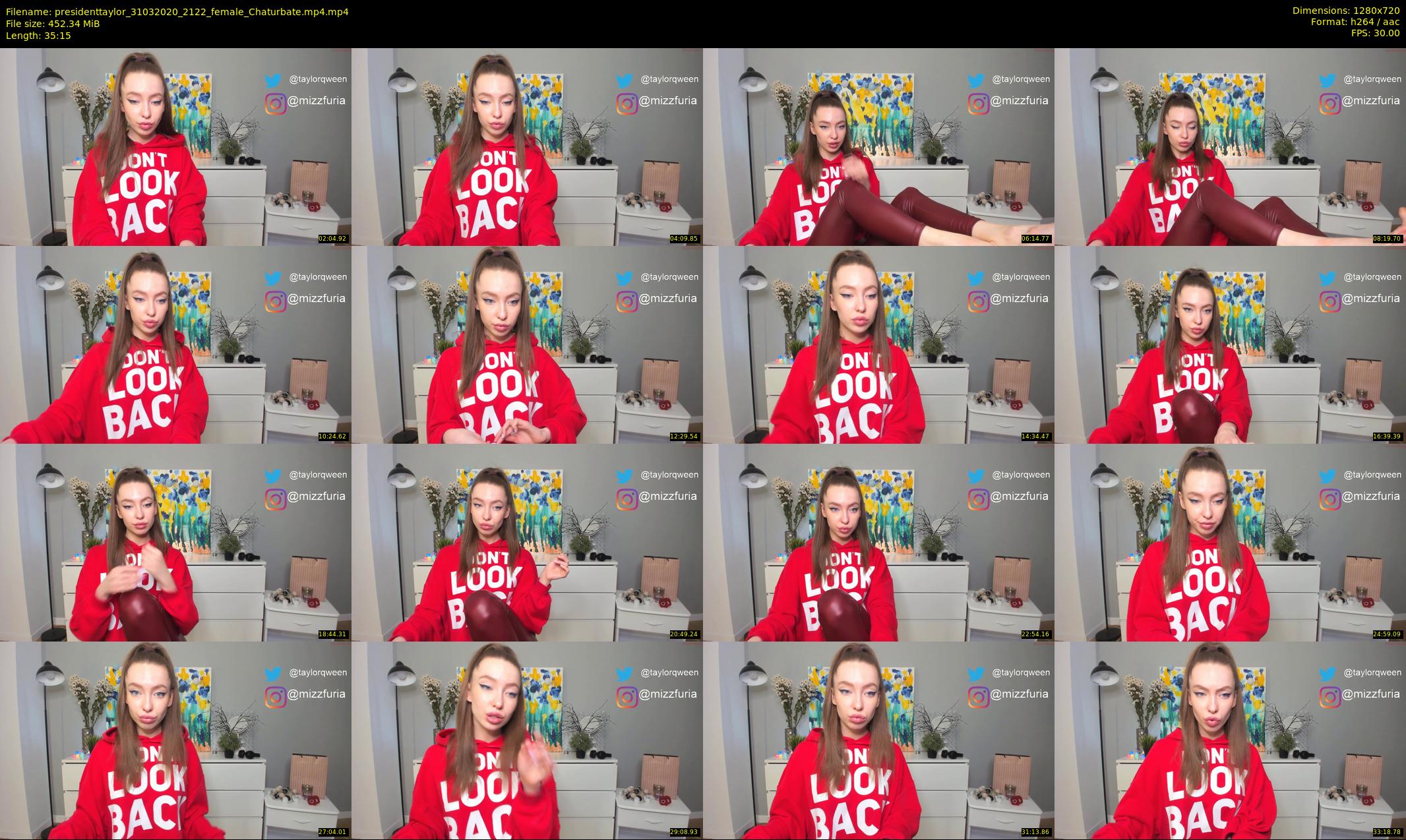 presidenttaylor — 36 minute Chaturbate female cam show recording, 720p, Mar 31, 2020